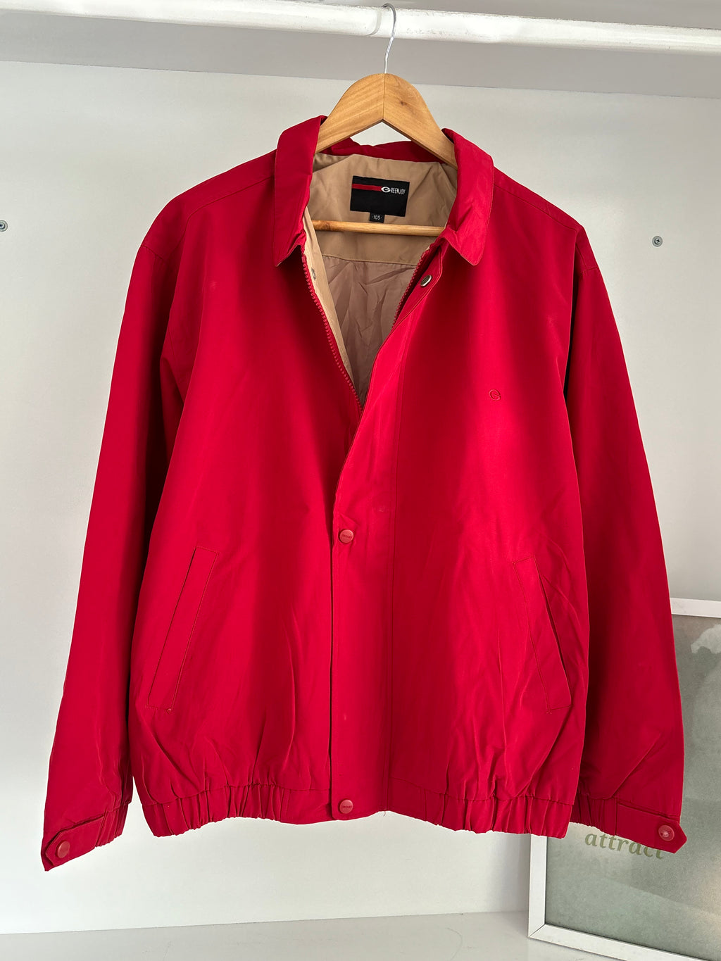 Red GEAR Zip-Up Jacket