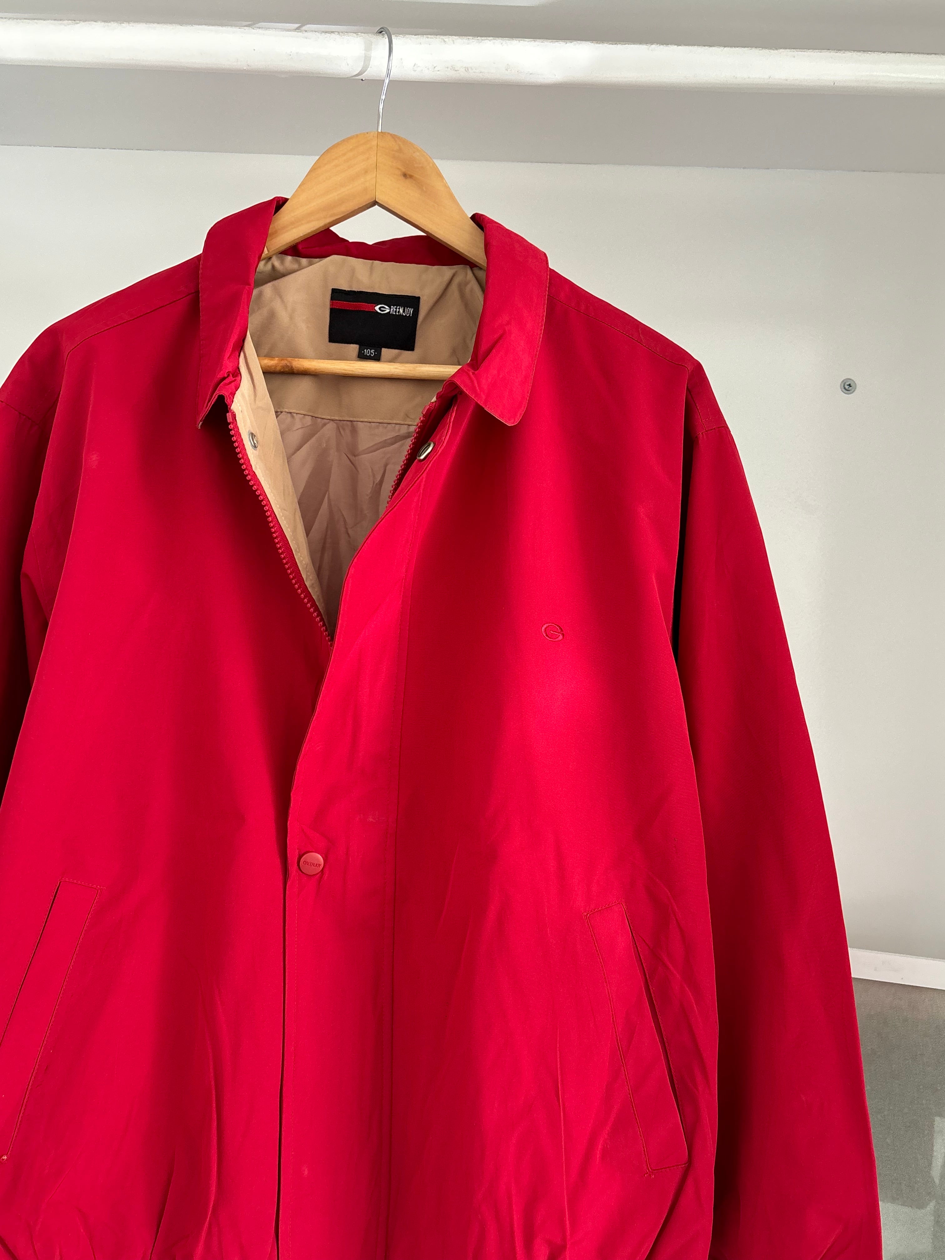 Red GEAR Zip-Up Jacket