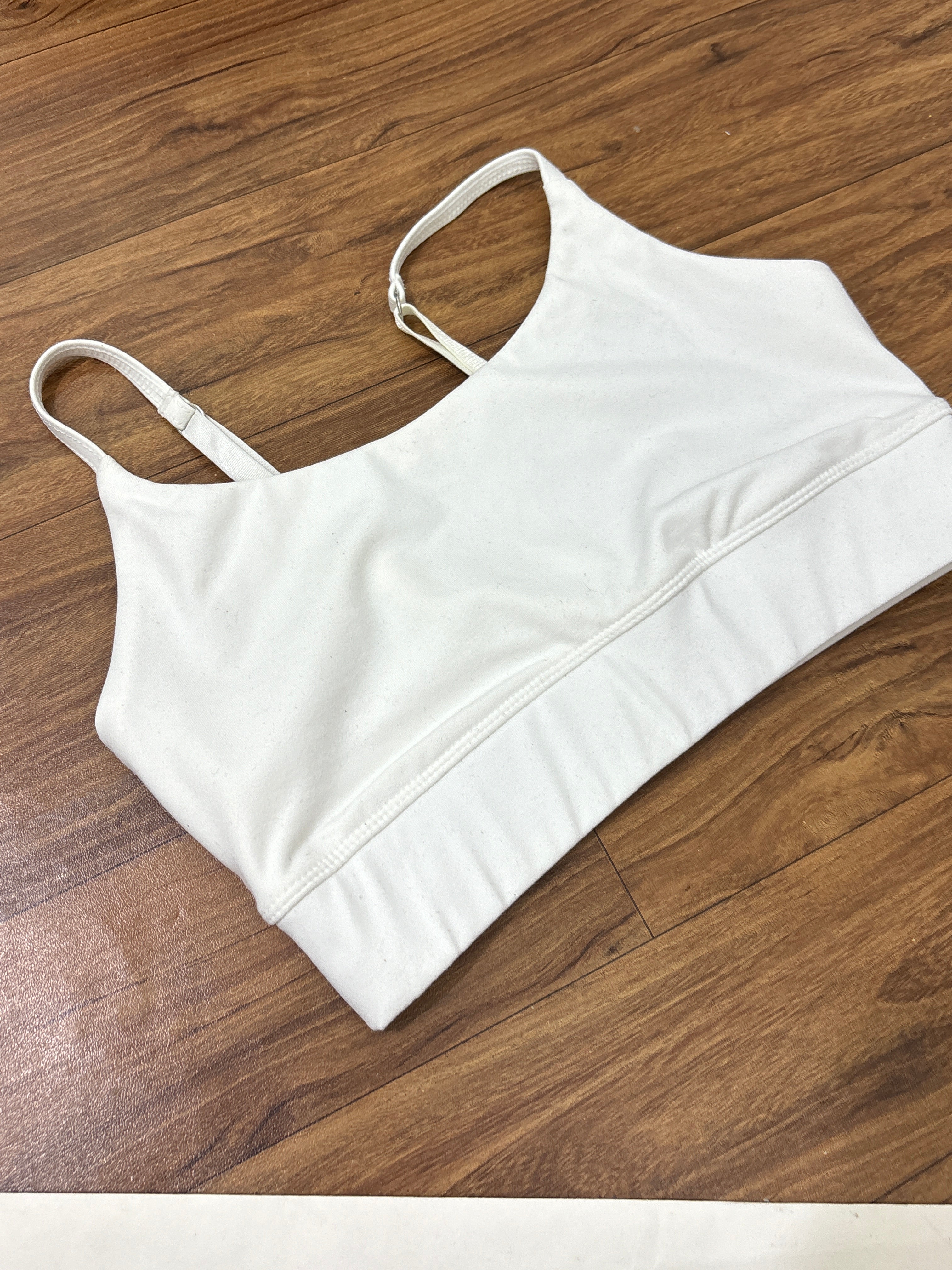White Sports bra