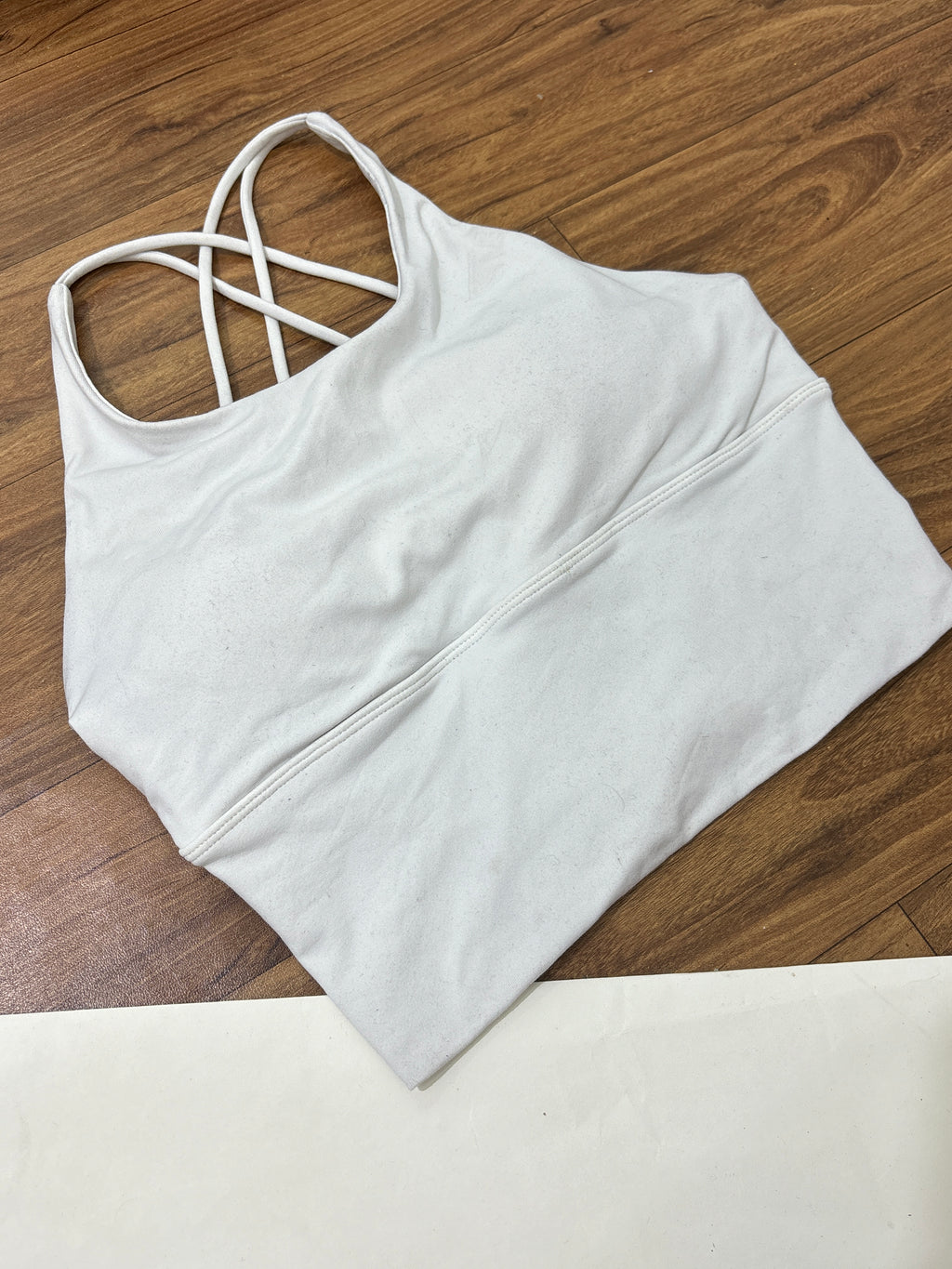 White Sports bra