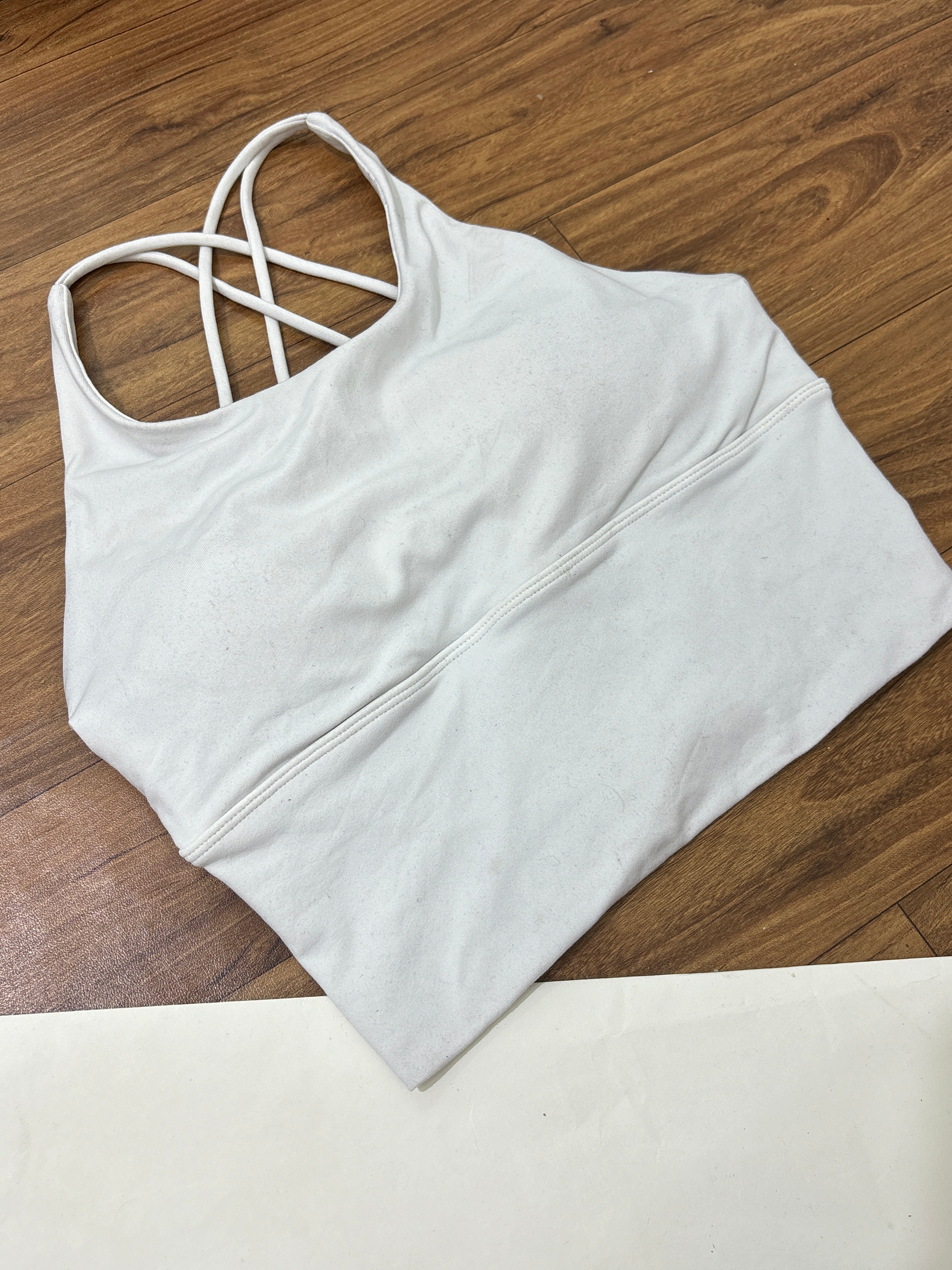 White Sports bra