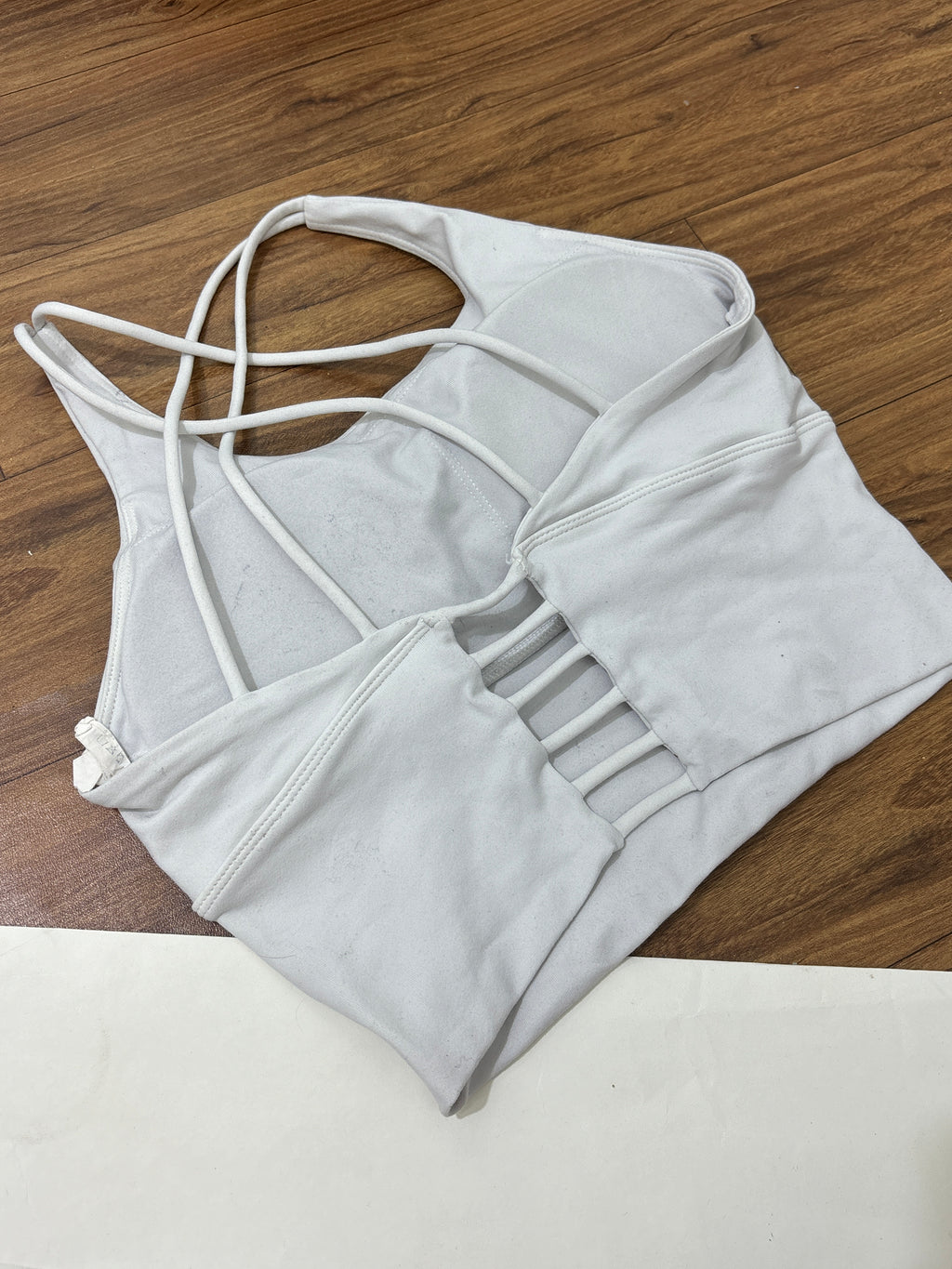 White Sports bra