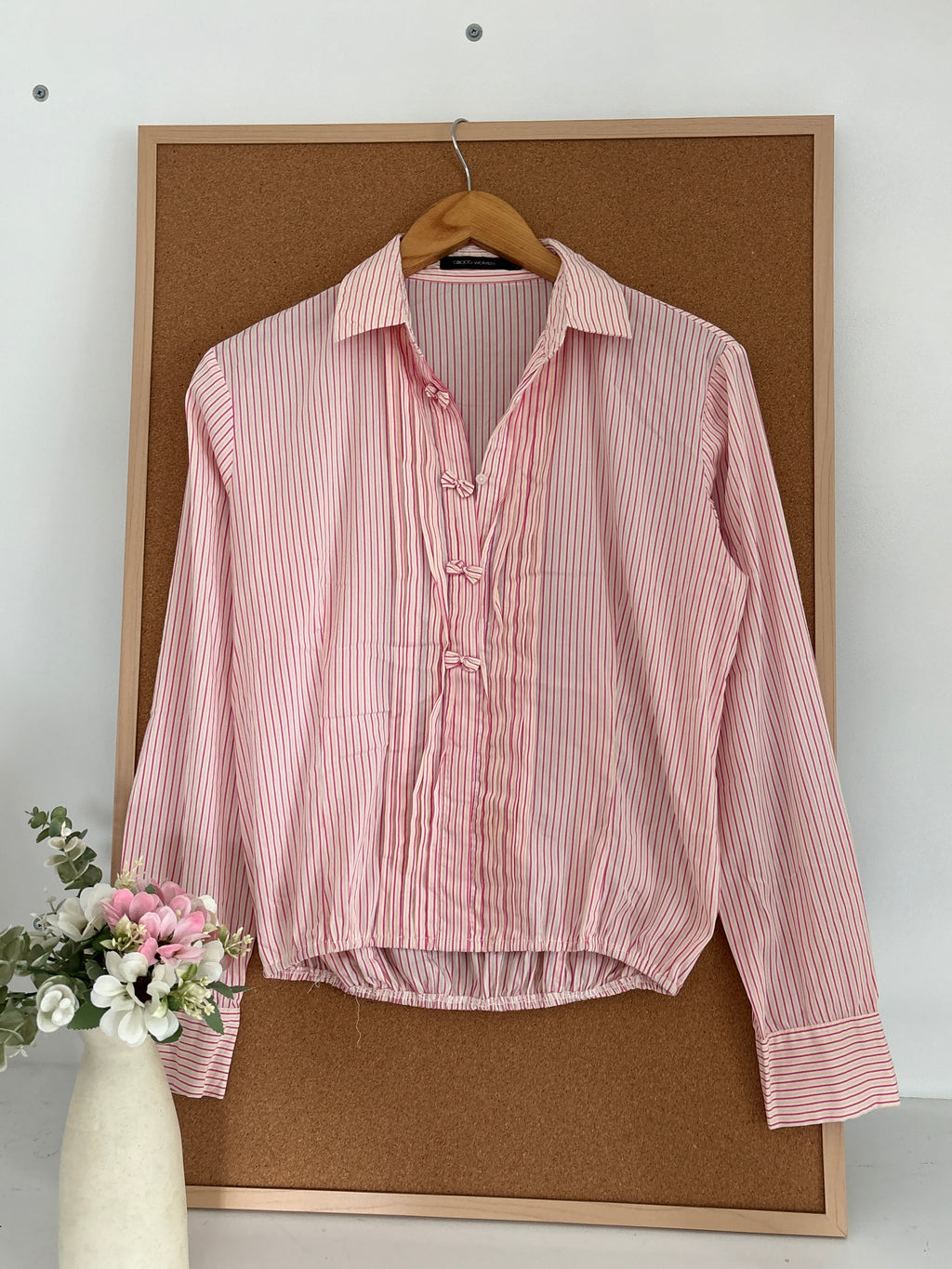 Striped bow detailing Shirt