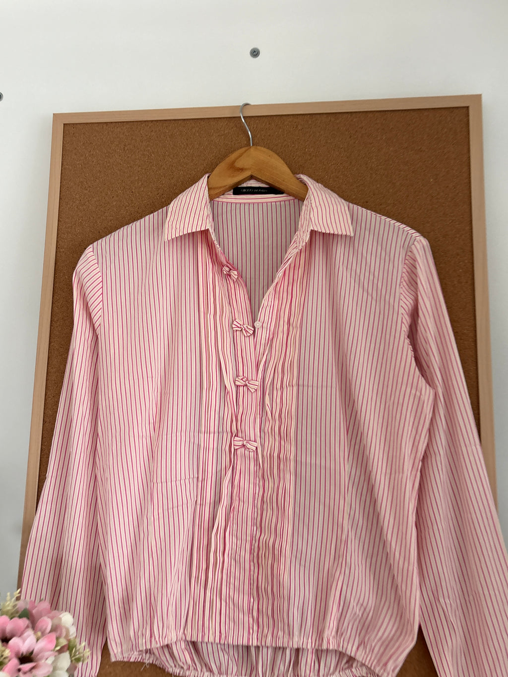 Striped bow detailing Shirt