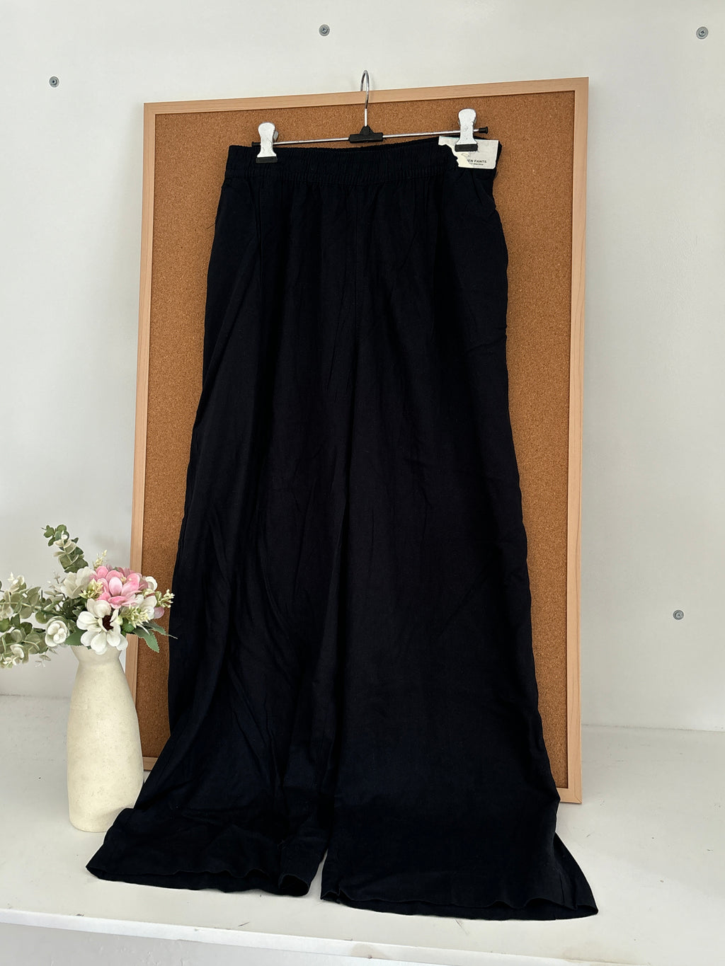 Black linen trouser