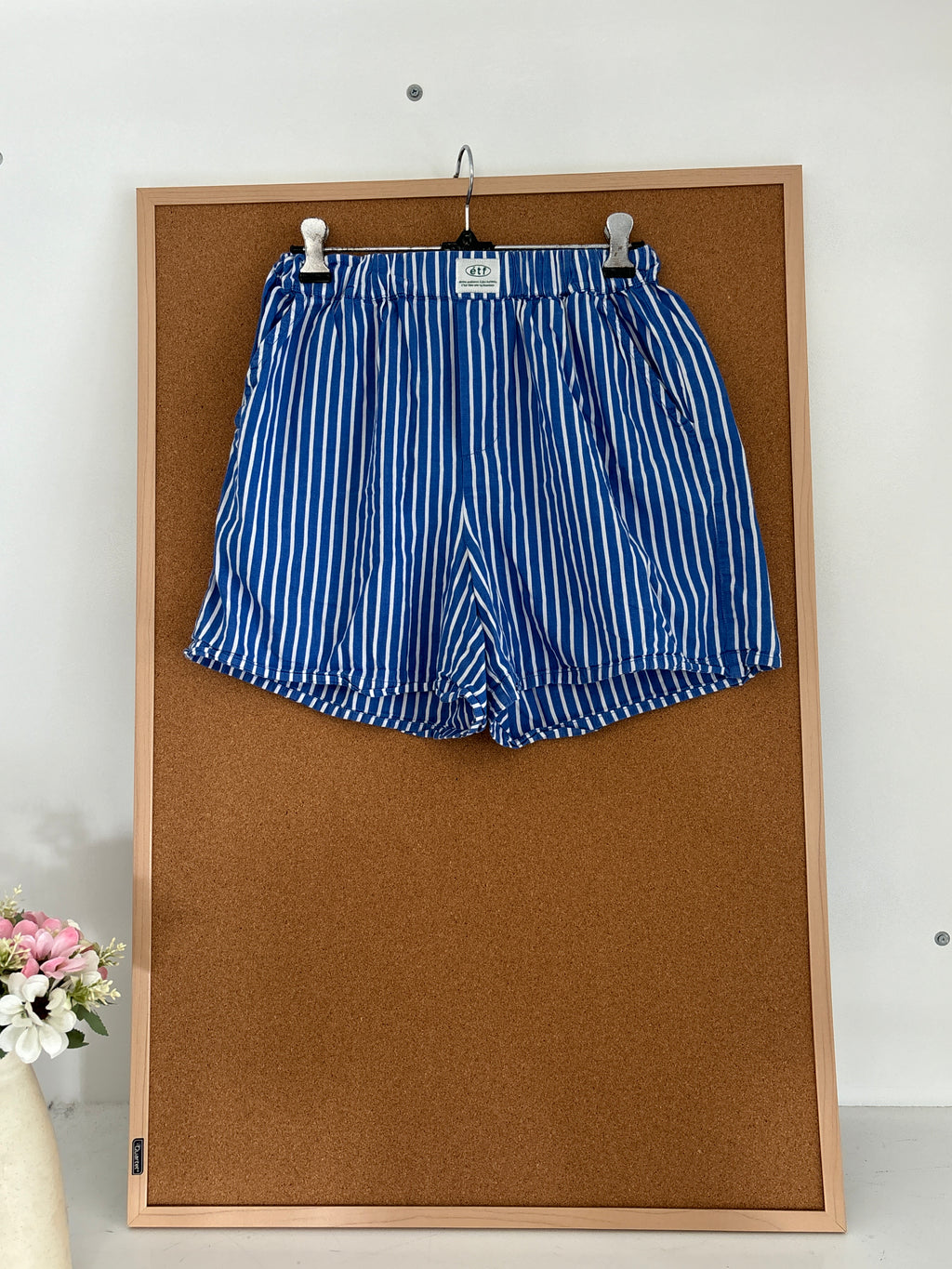 Cotton striped shorts