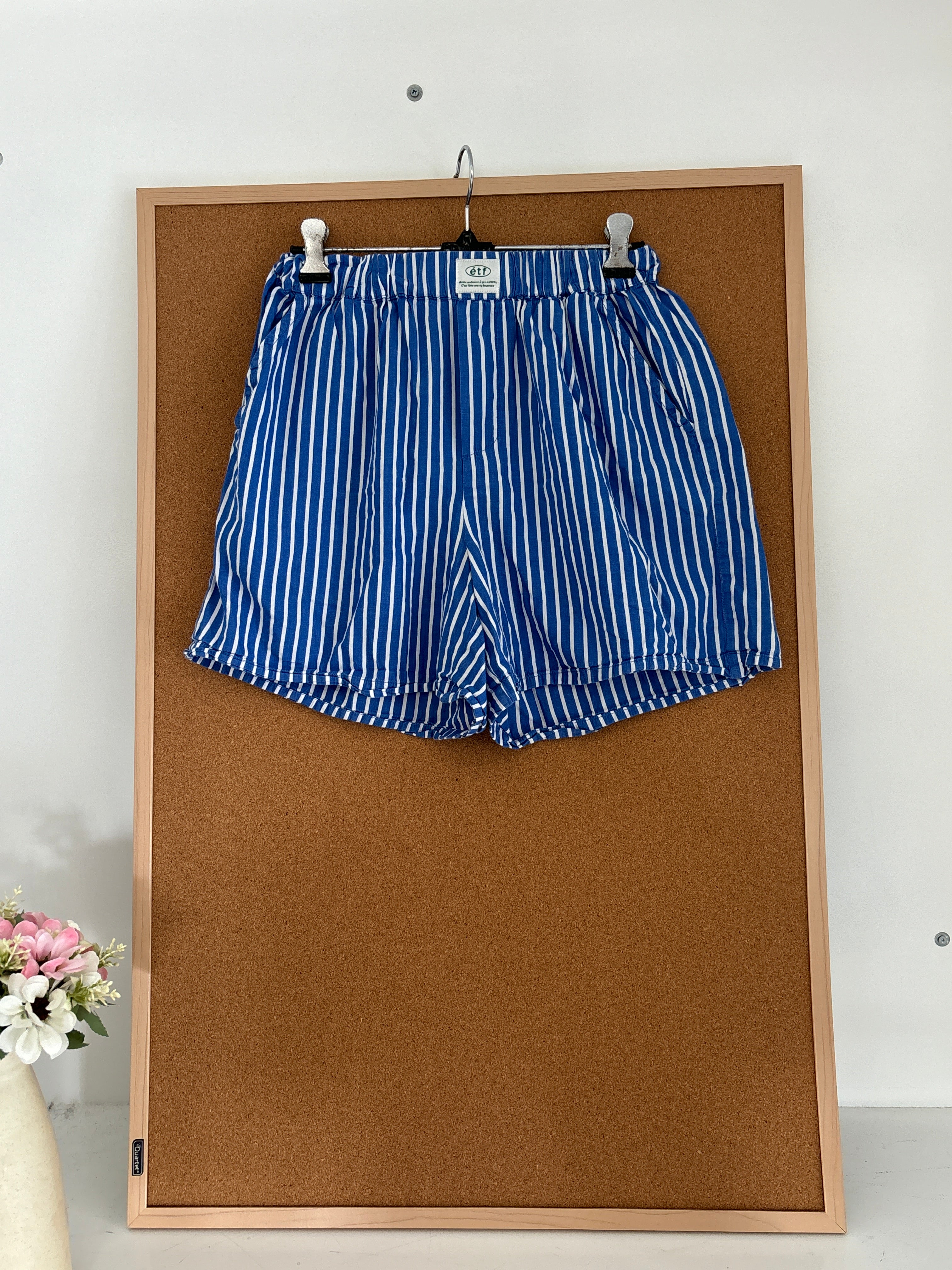 Cotton striped shorts
