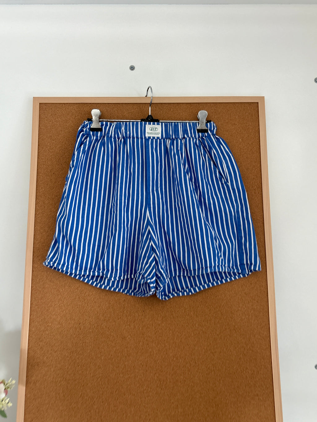 Cotton striped shorts