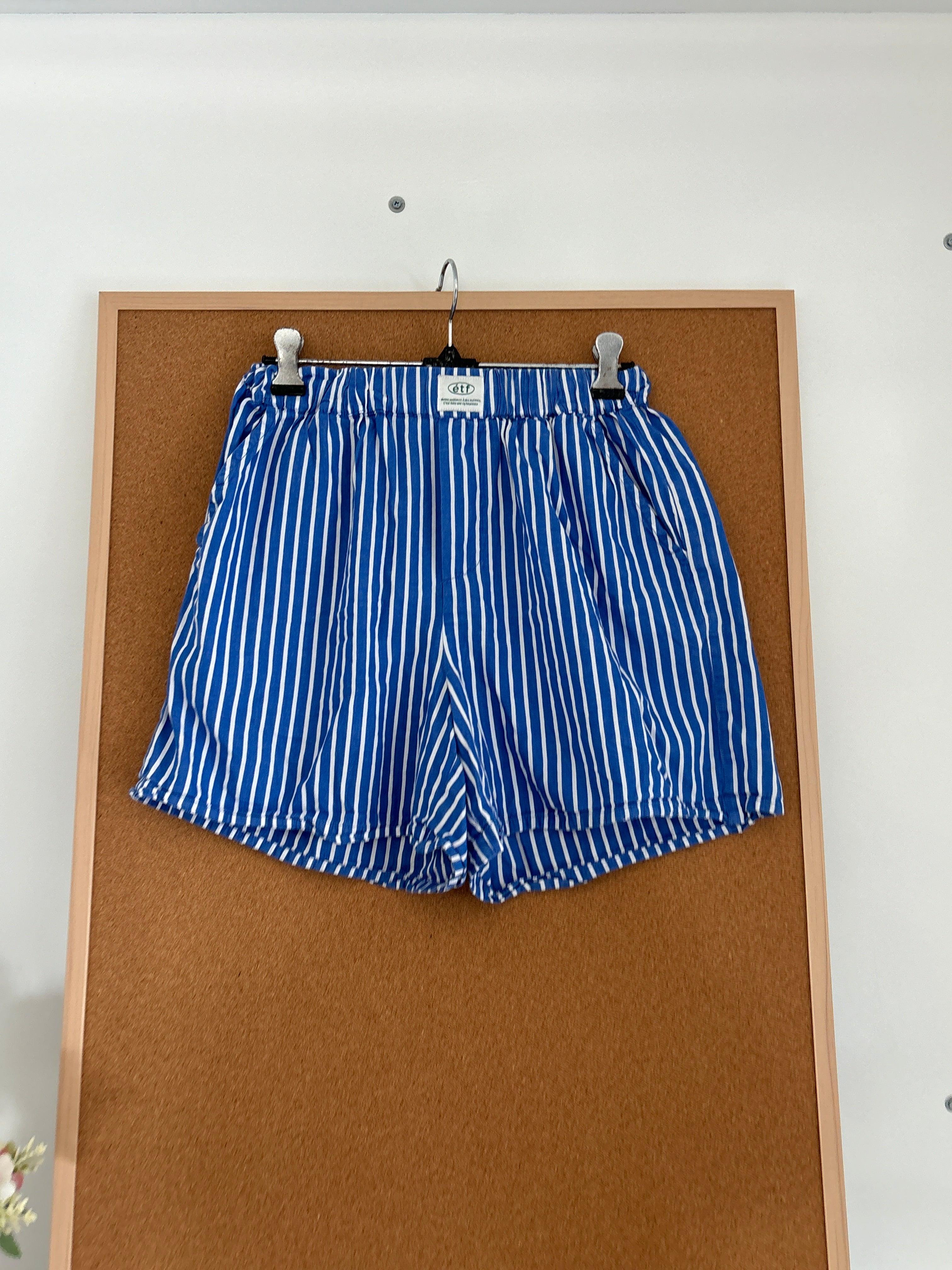 Cotton striped shorts