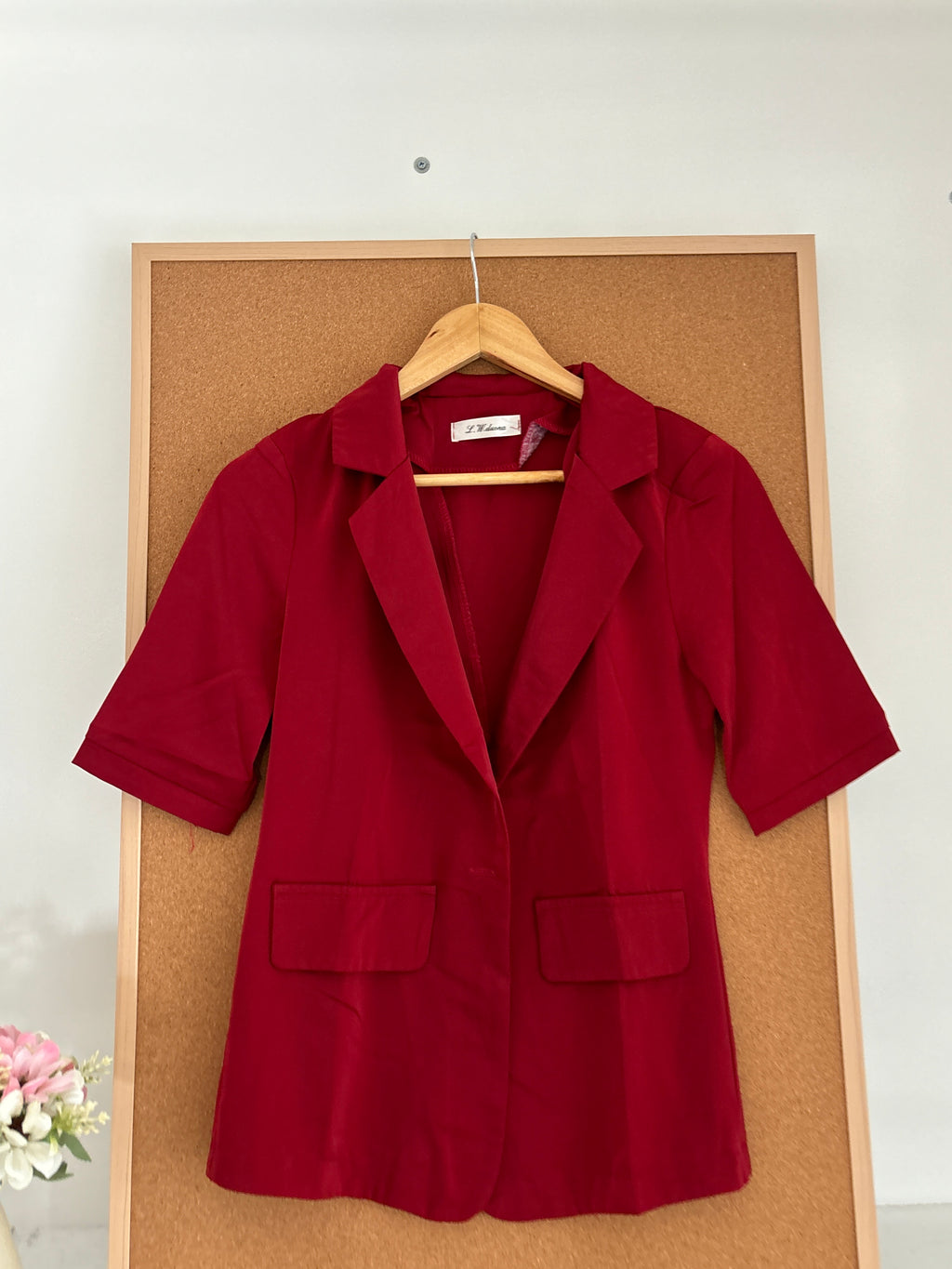 Red blazer like shirt