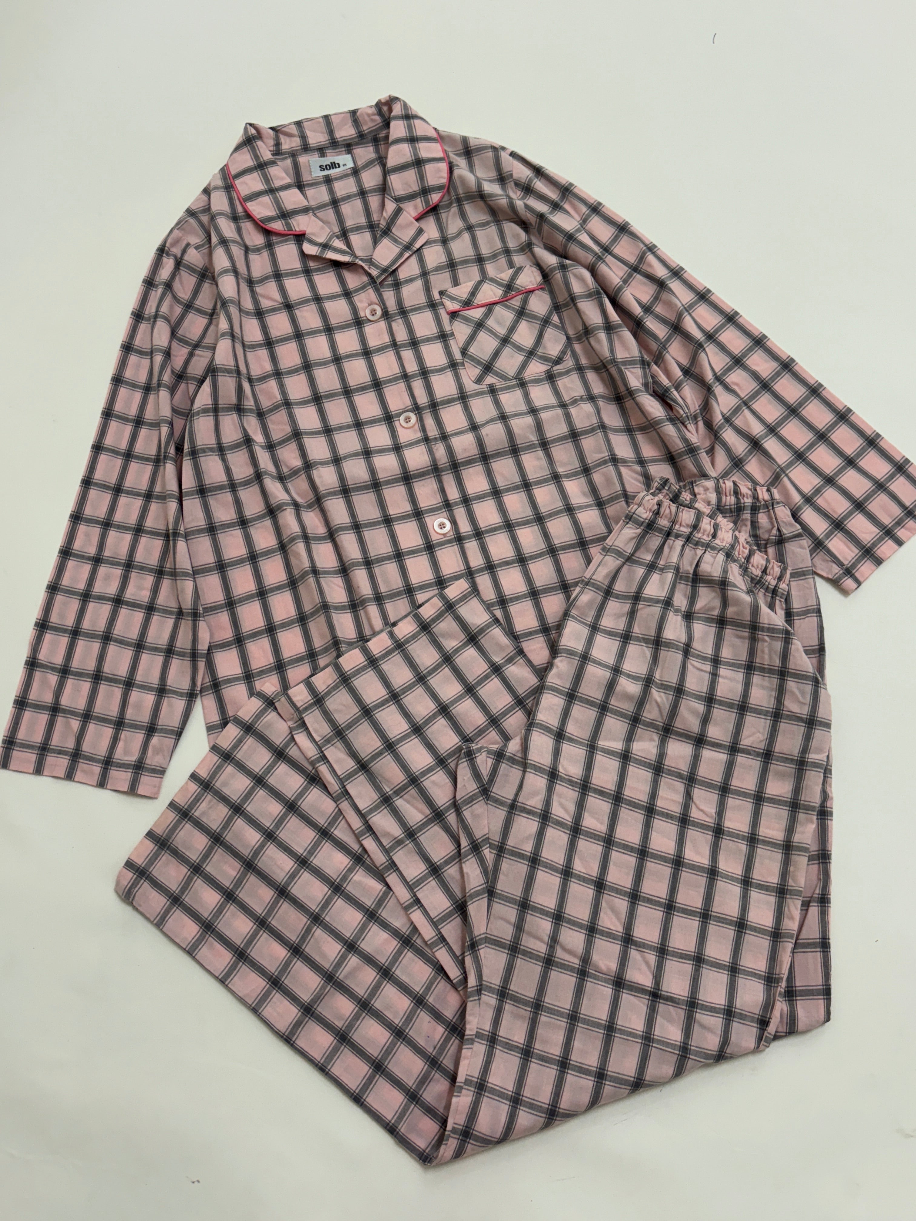 Checkered cotton pj