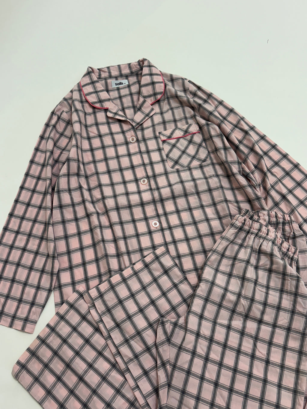 Checkered cotton pj
