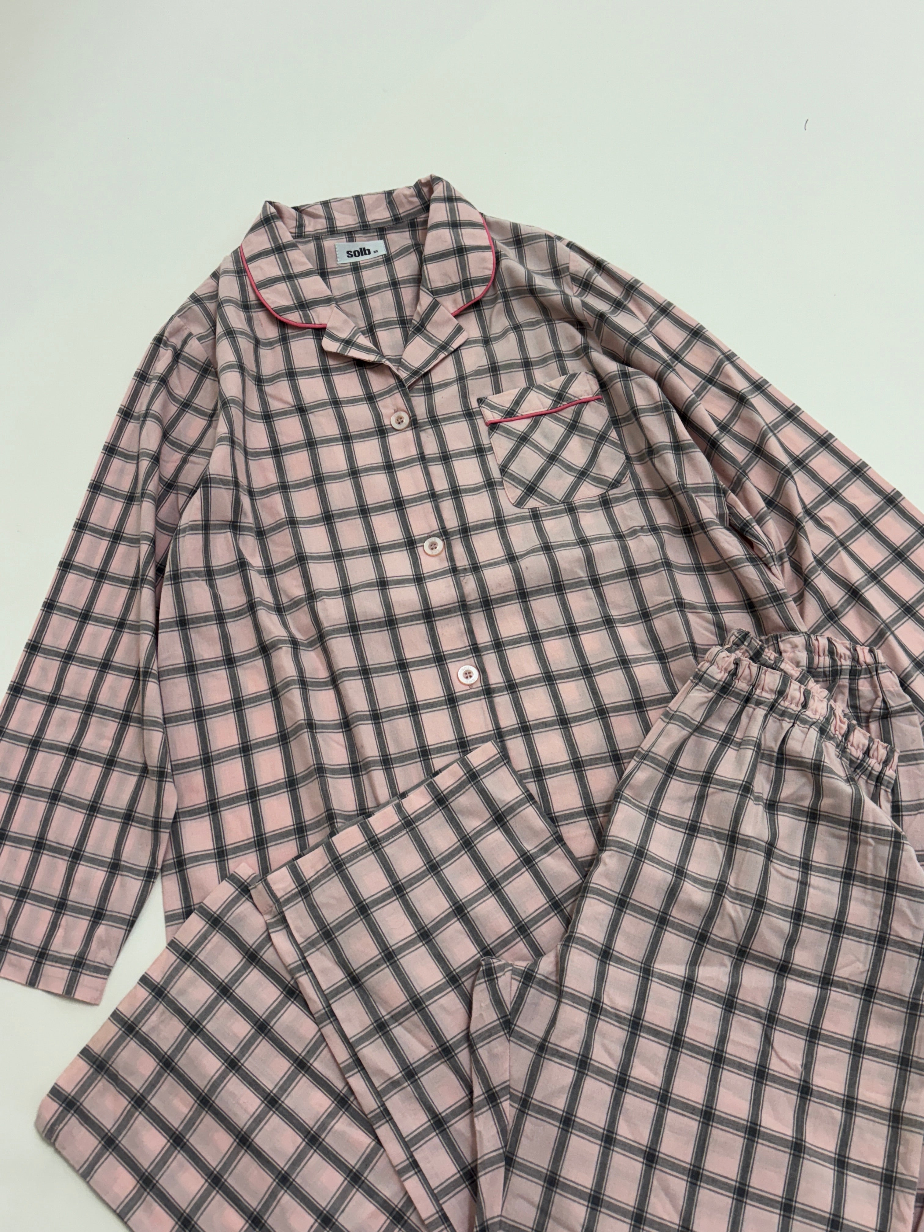 Checkered cotton pj
