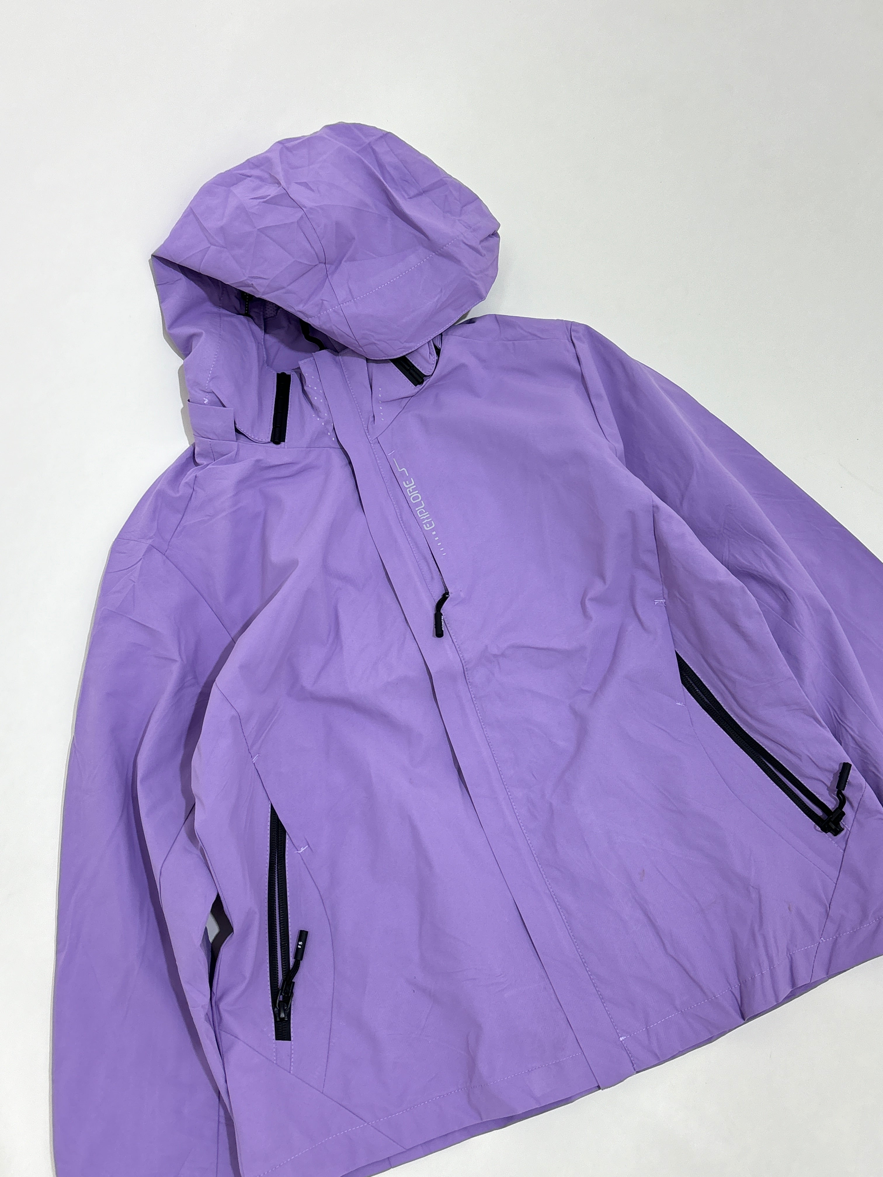 Lavender Technical Hooded Shell Jacket