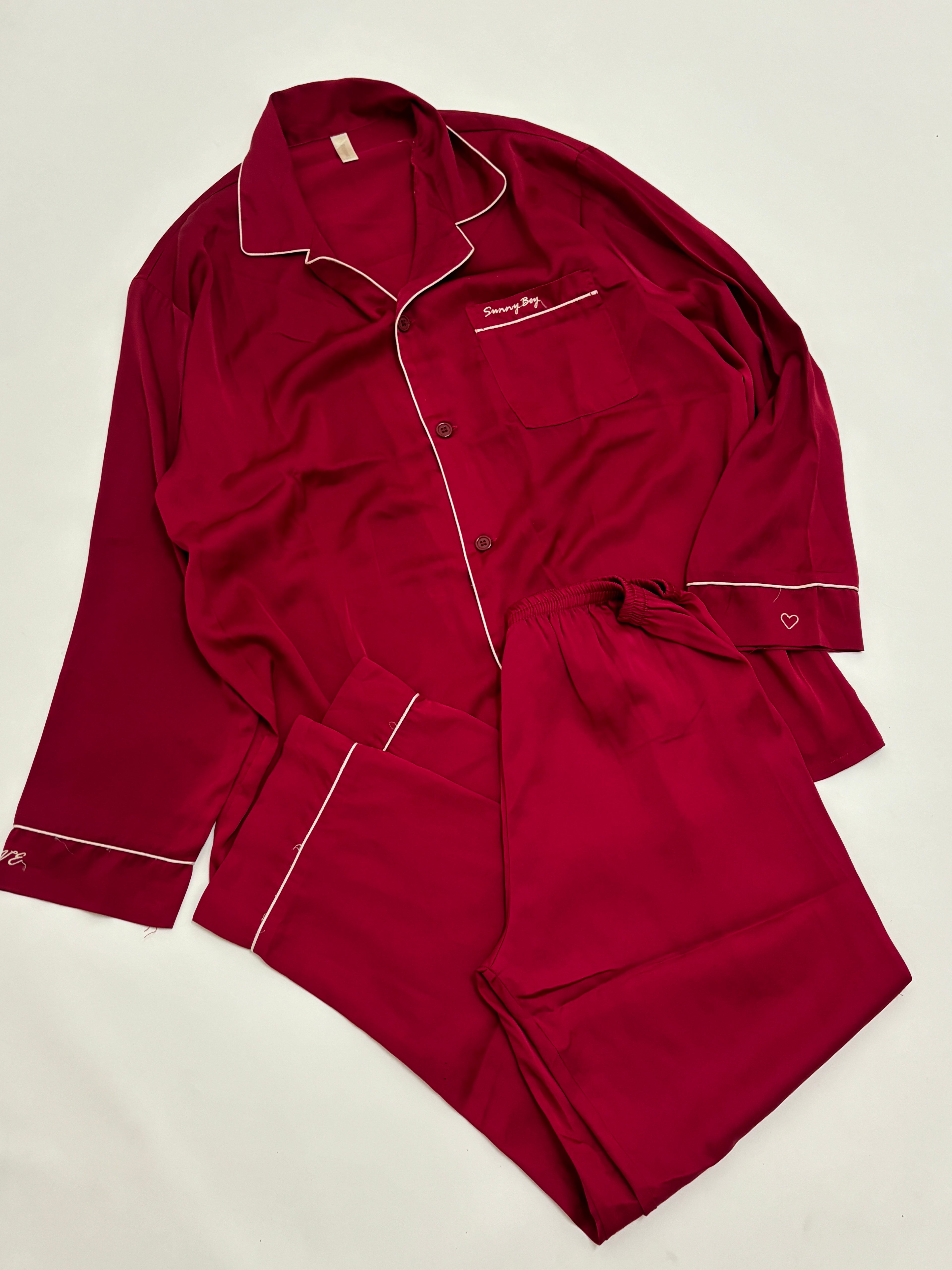 Red satin pj