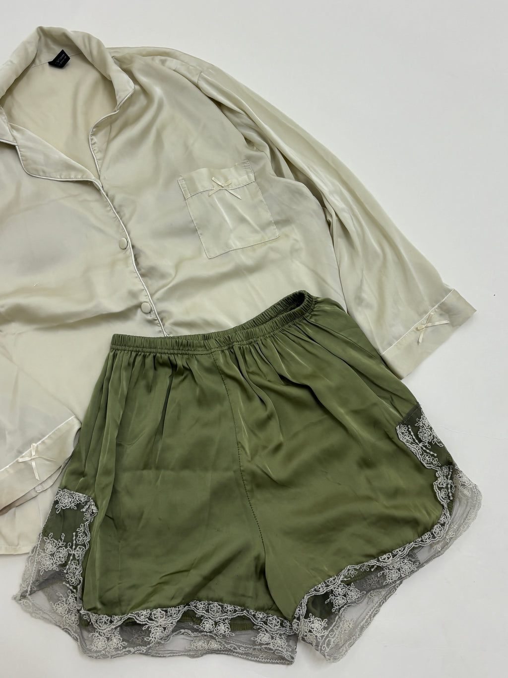 Green lacy pj set
