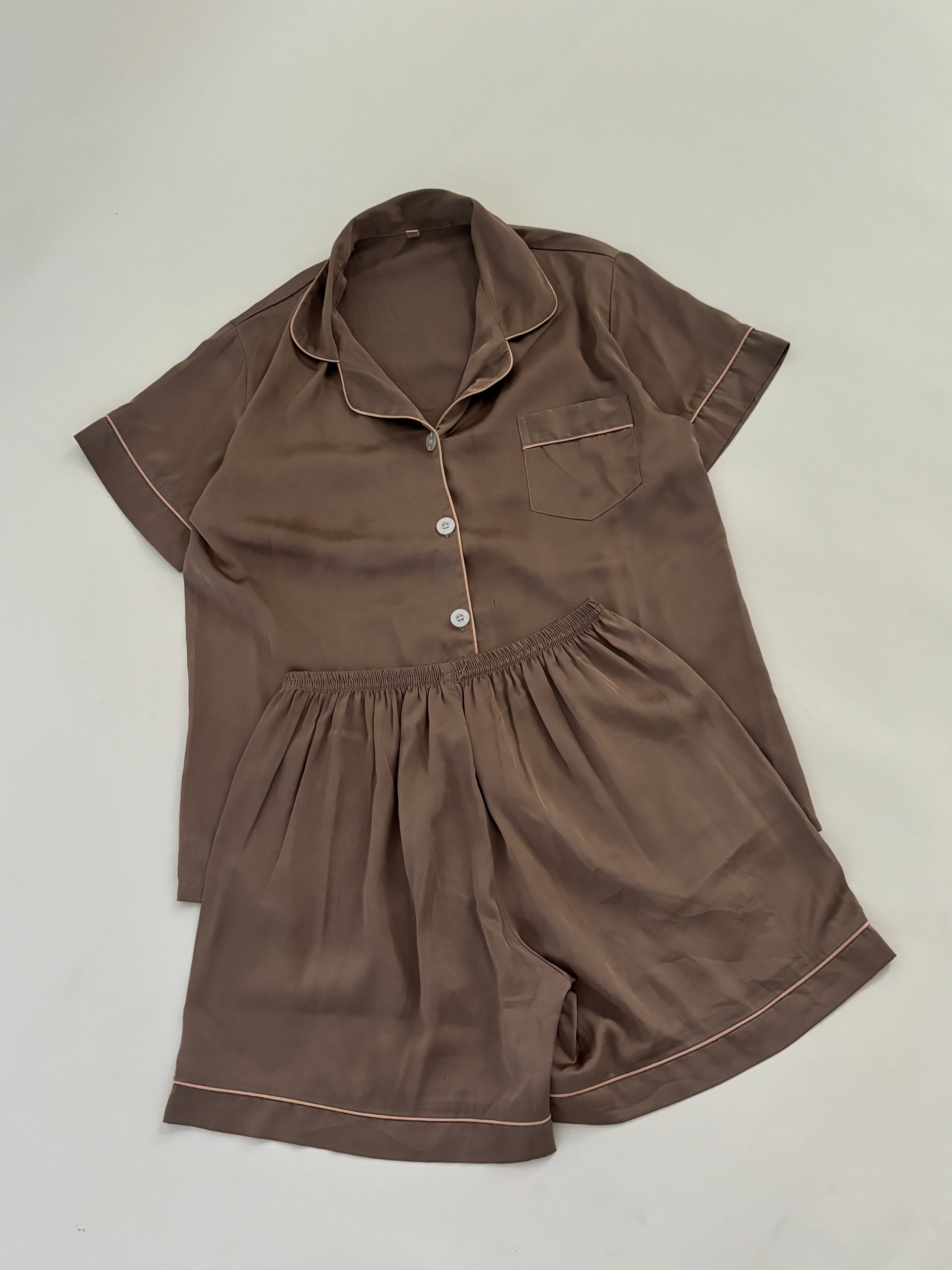 Brown satin pj