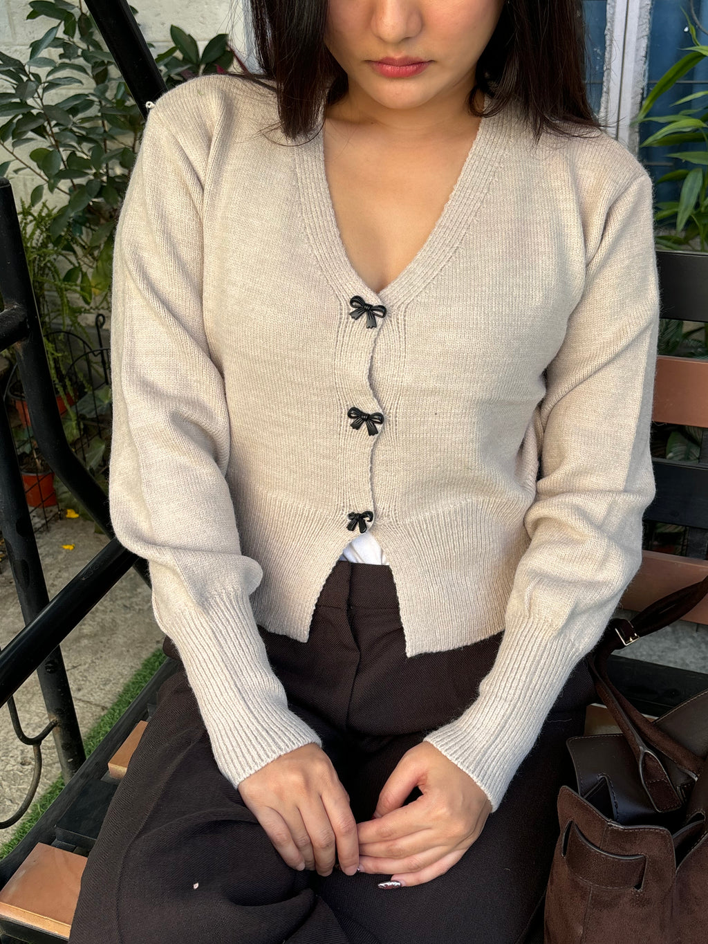 Bow cardigan