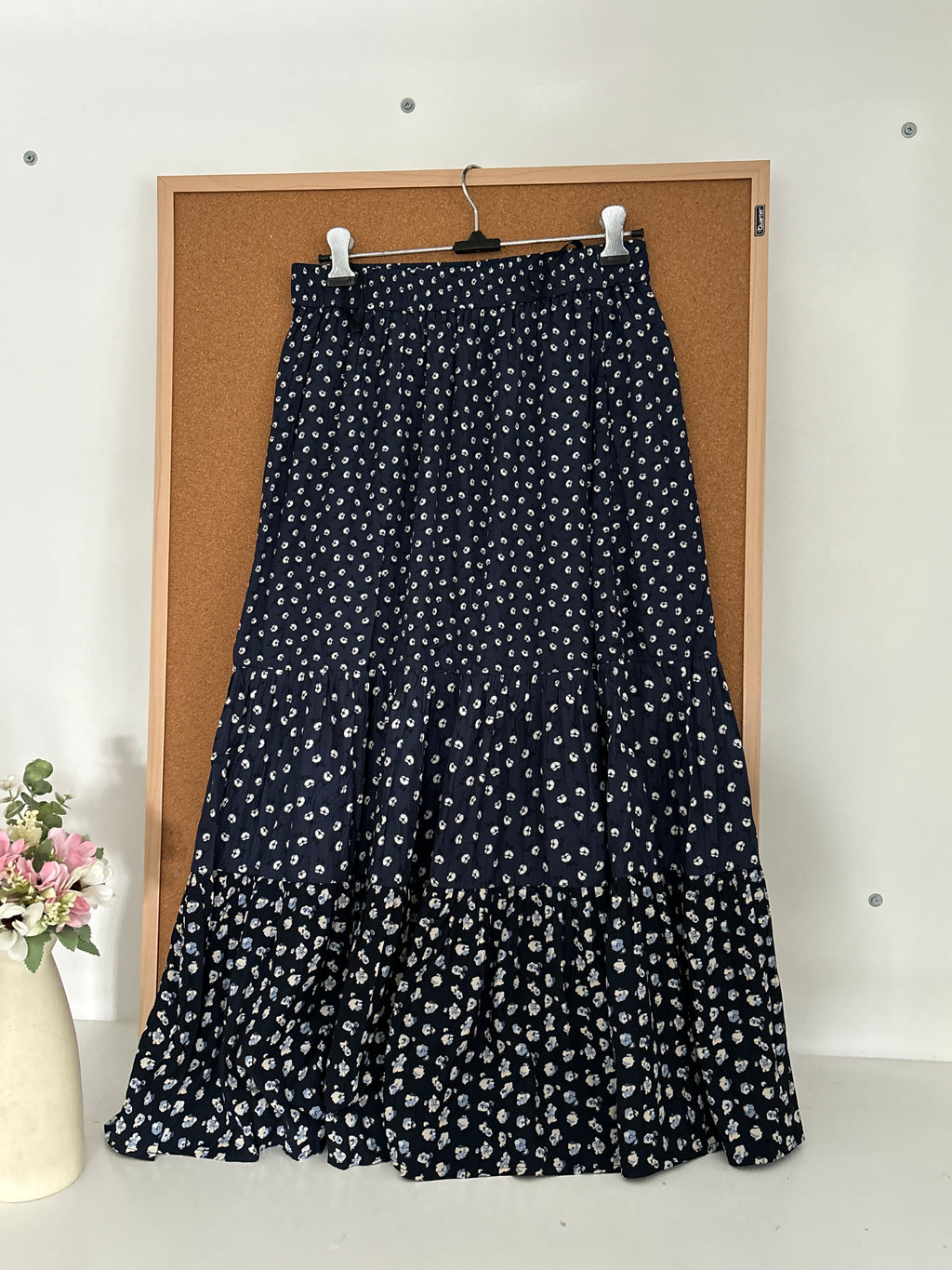 Printed tiered skirt