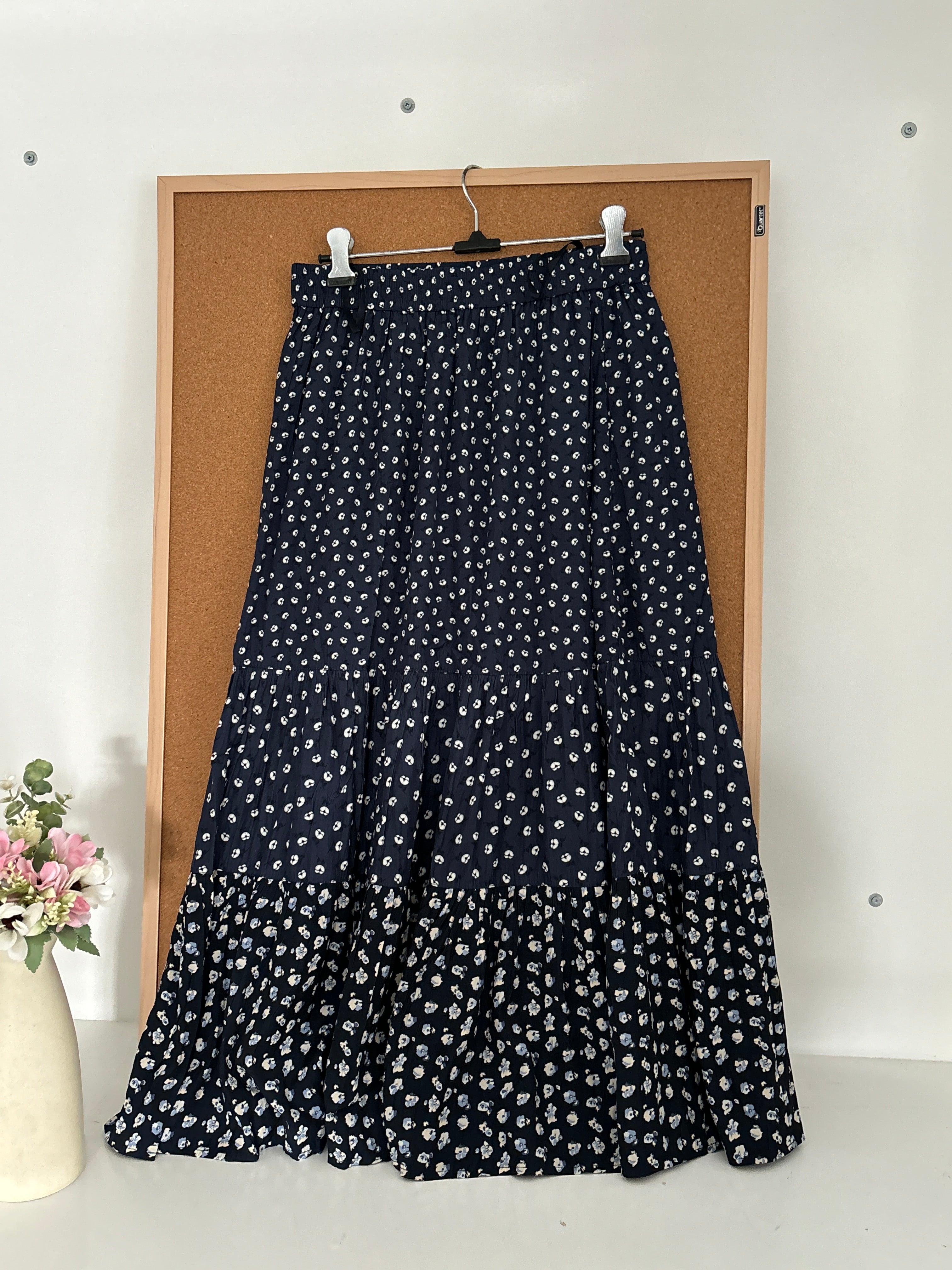 Printed tiered skirt