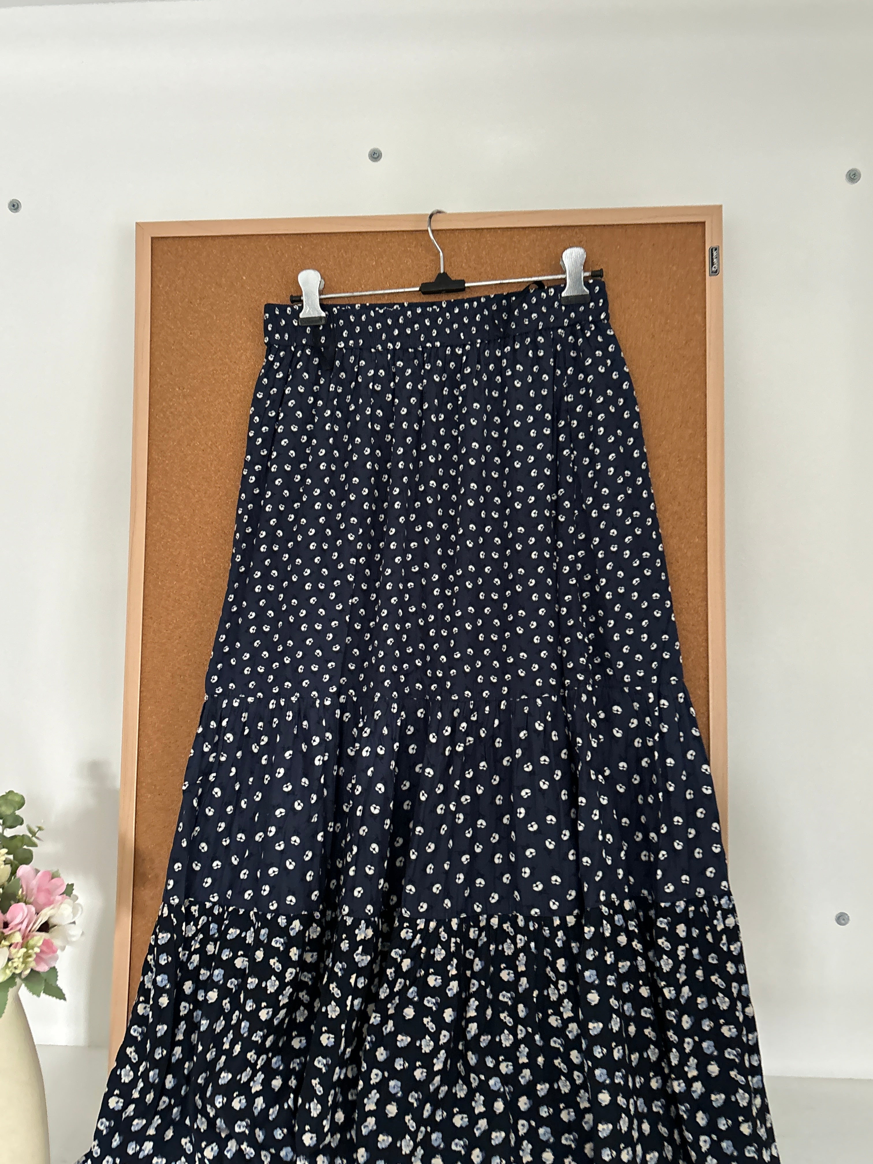 Printed tiered skirt