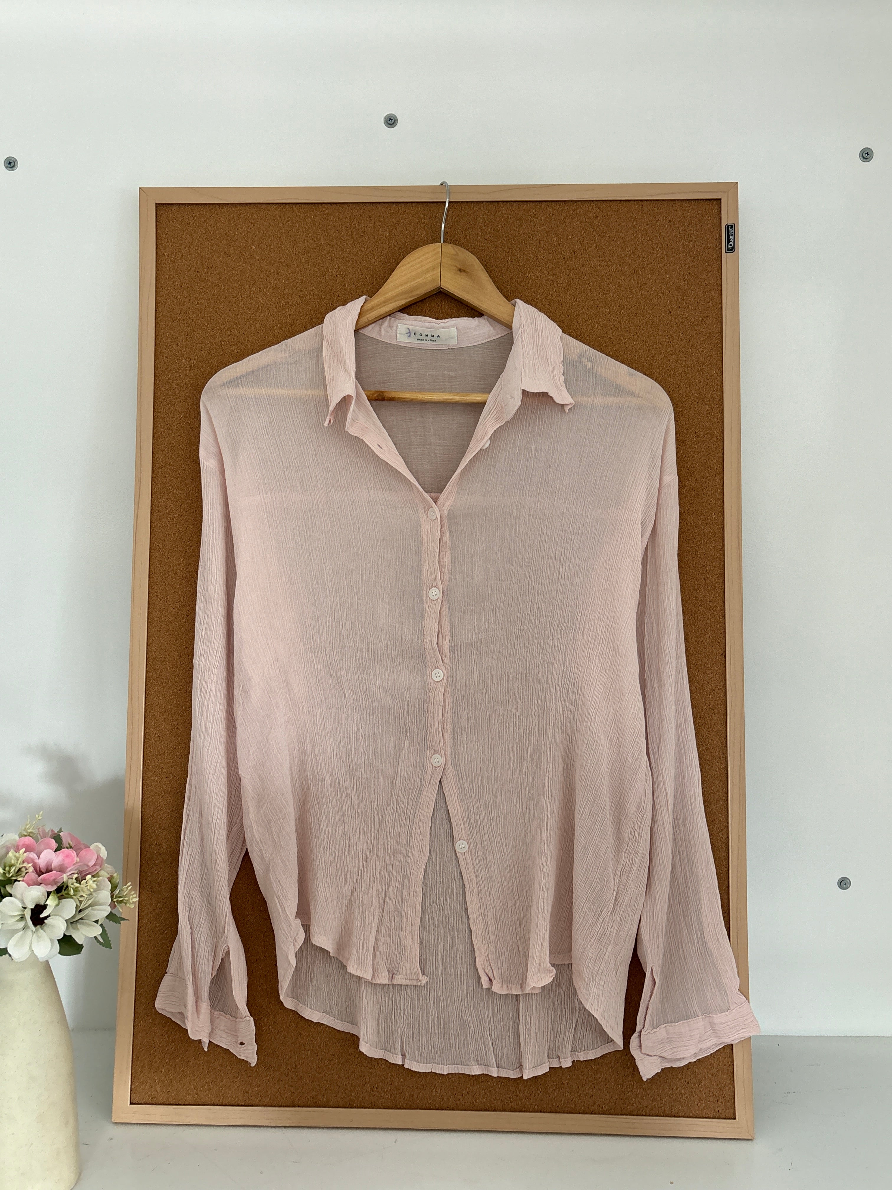 Pink sheer shirt