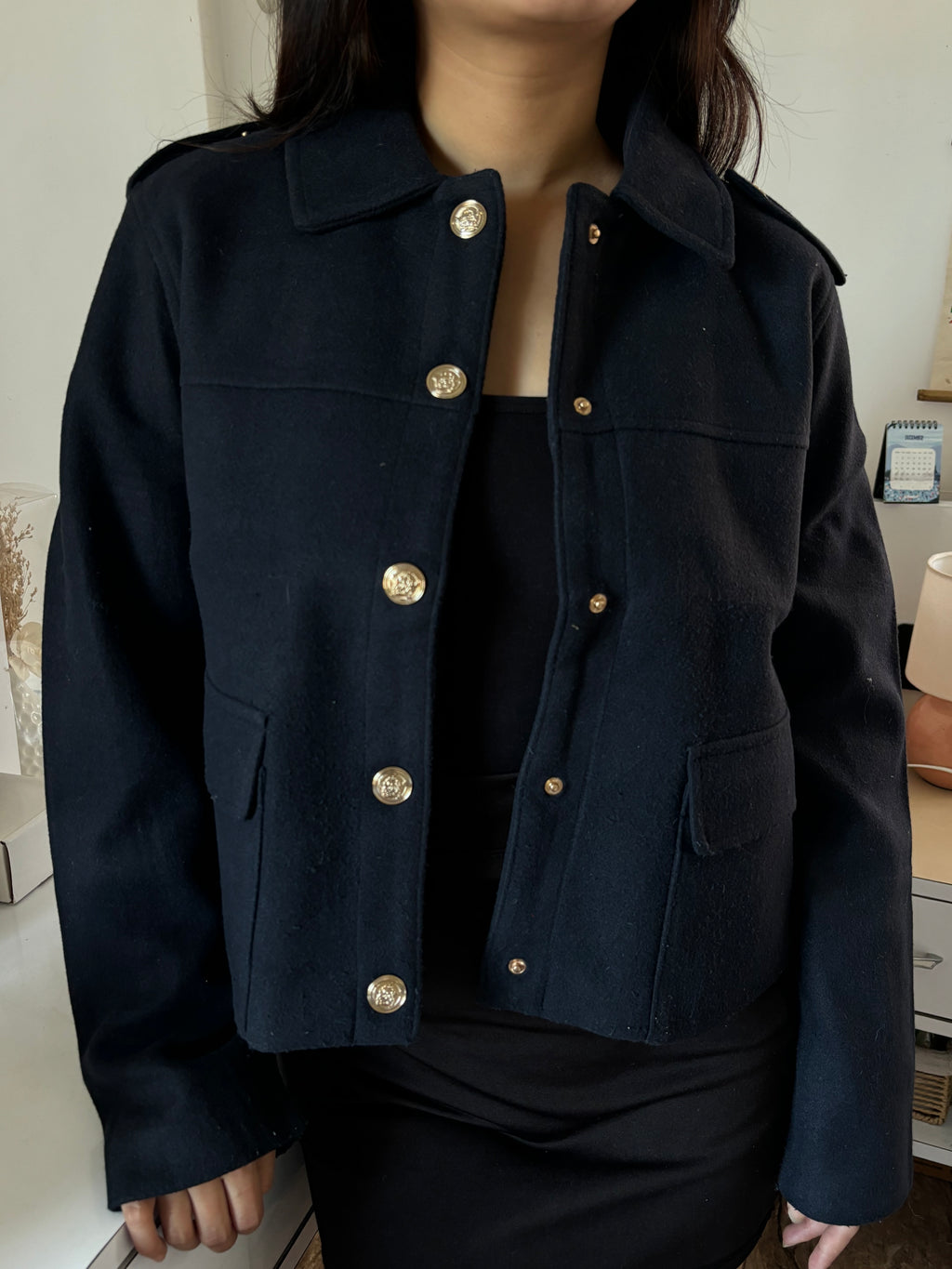Zara Short coat(Dark blue)
