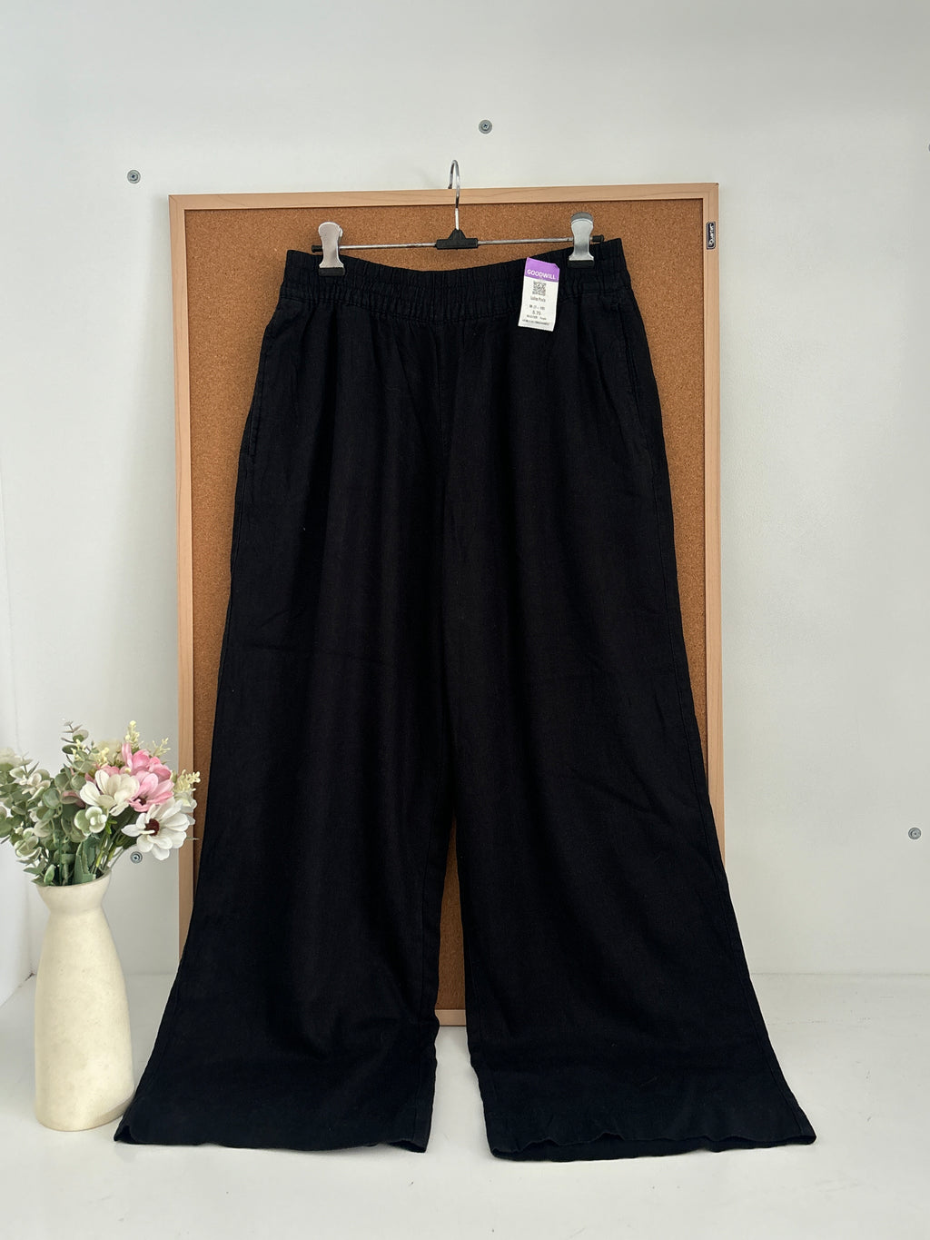 Black linen trouser