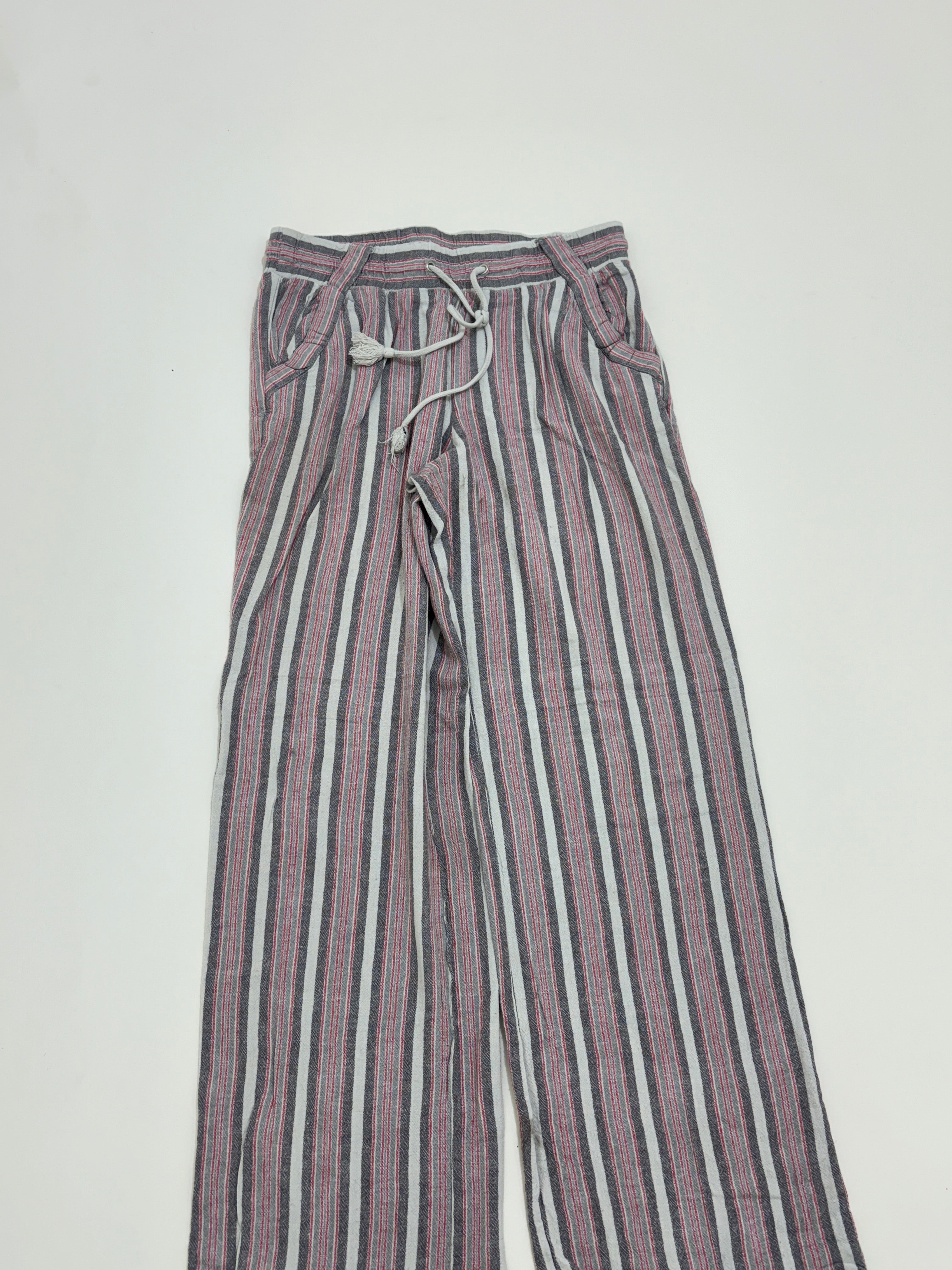 Striped linen trouser