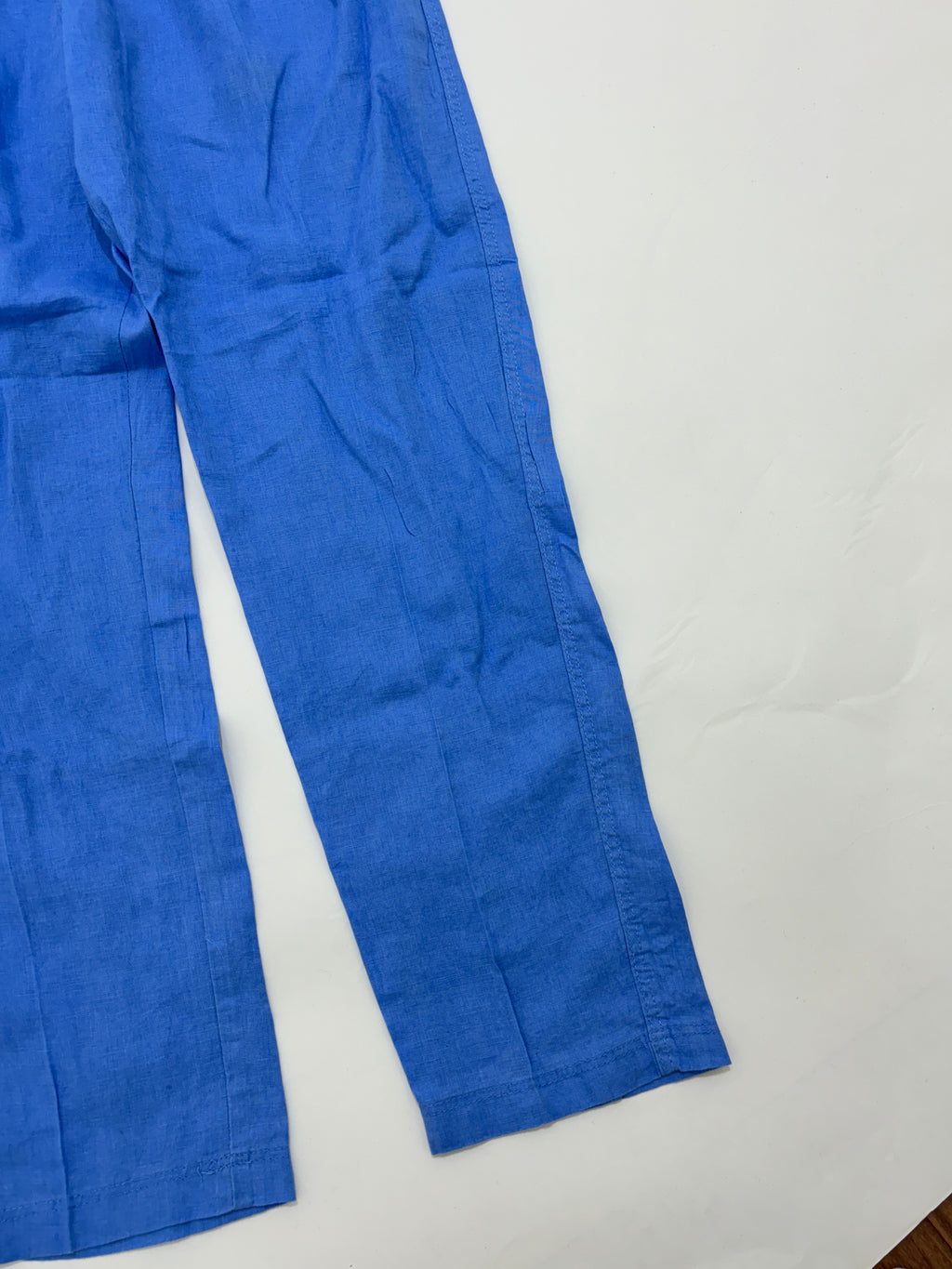 Blue linen trouser