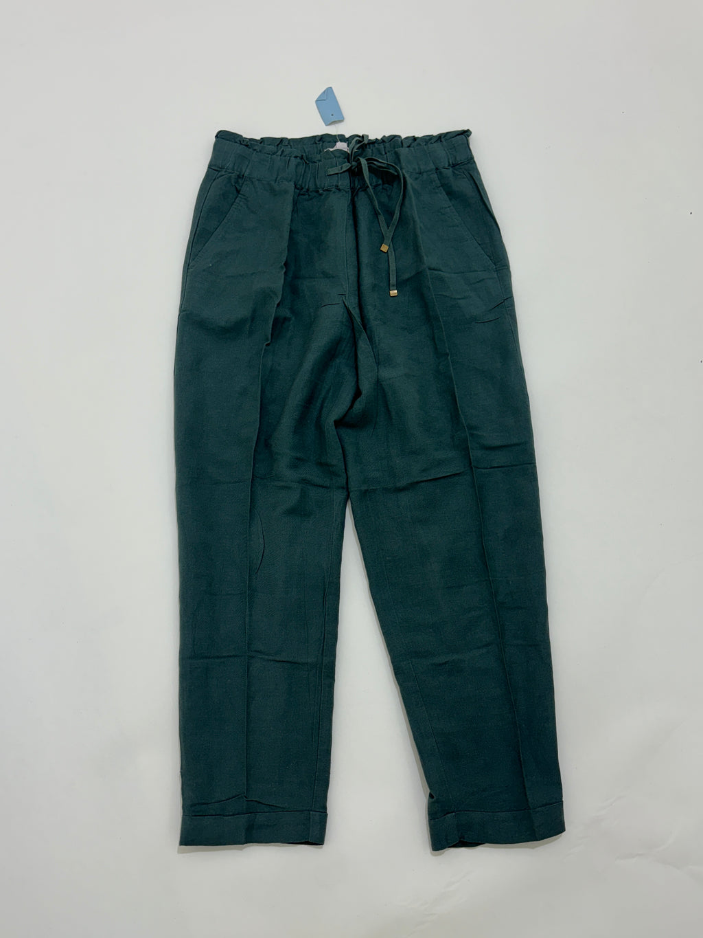 Green linen trouser