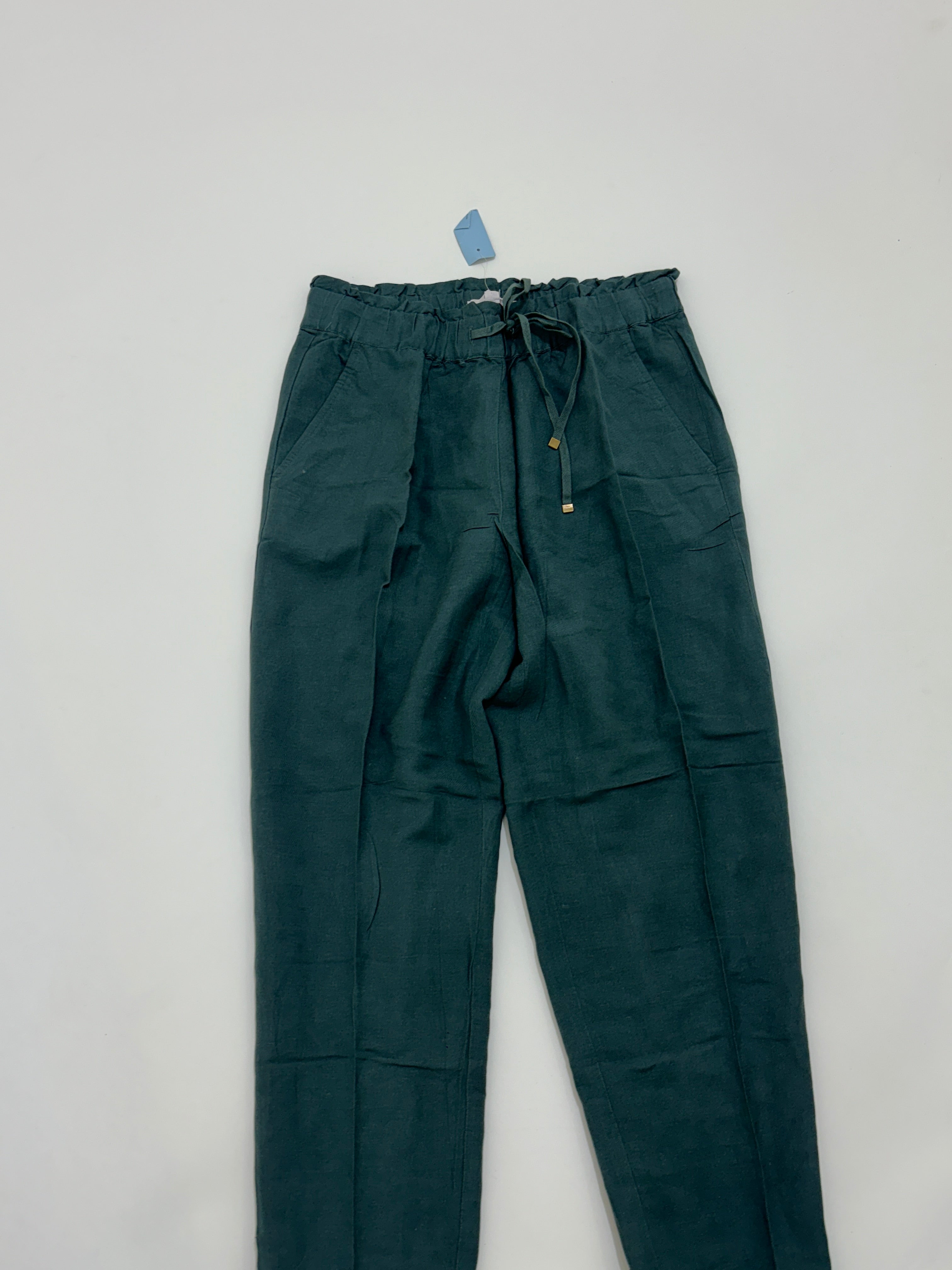 Green linen trouser
