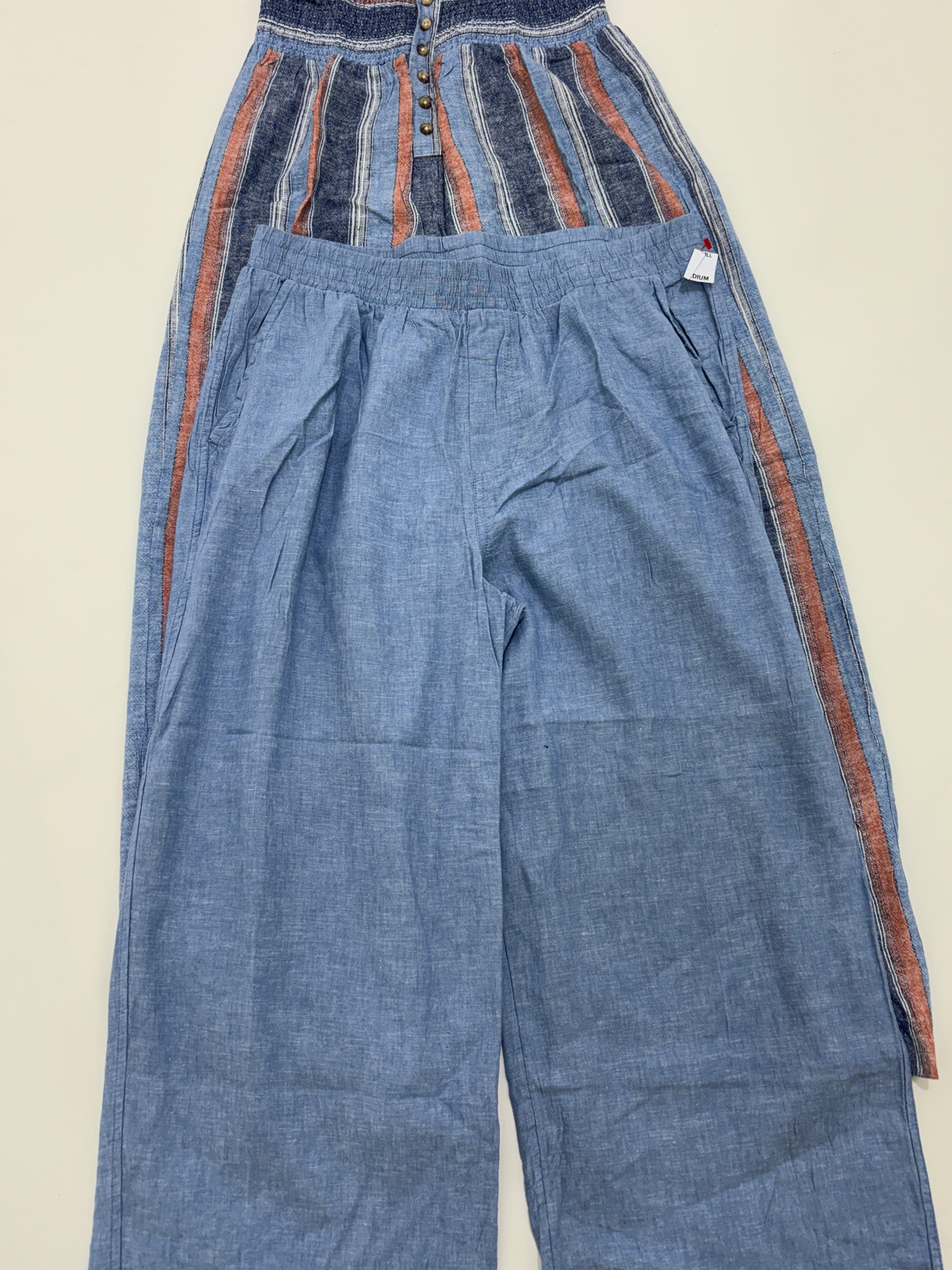 Blue linen trouser