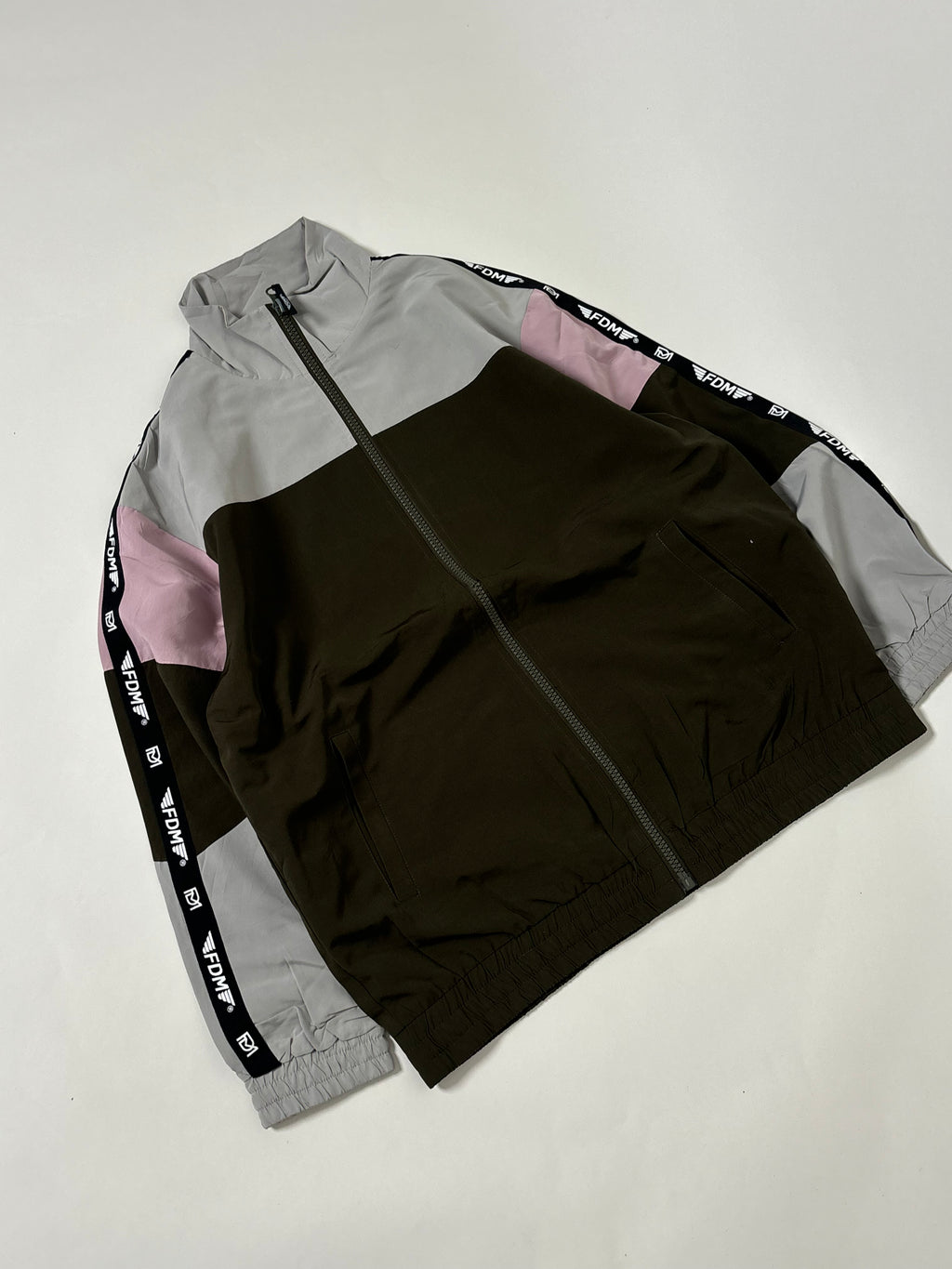 zip-up hooded jacket