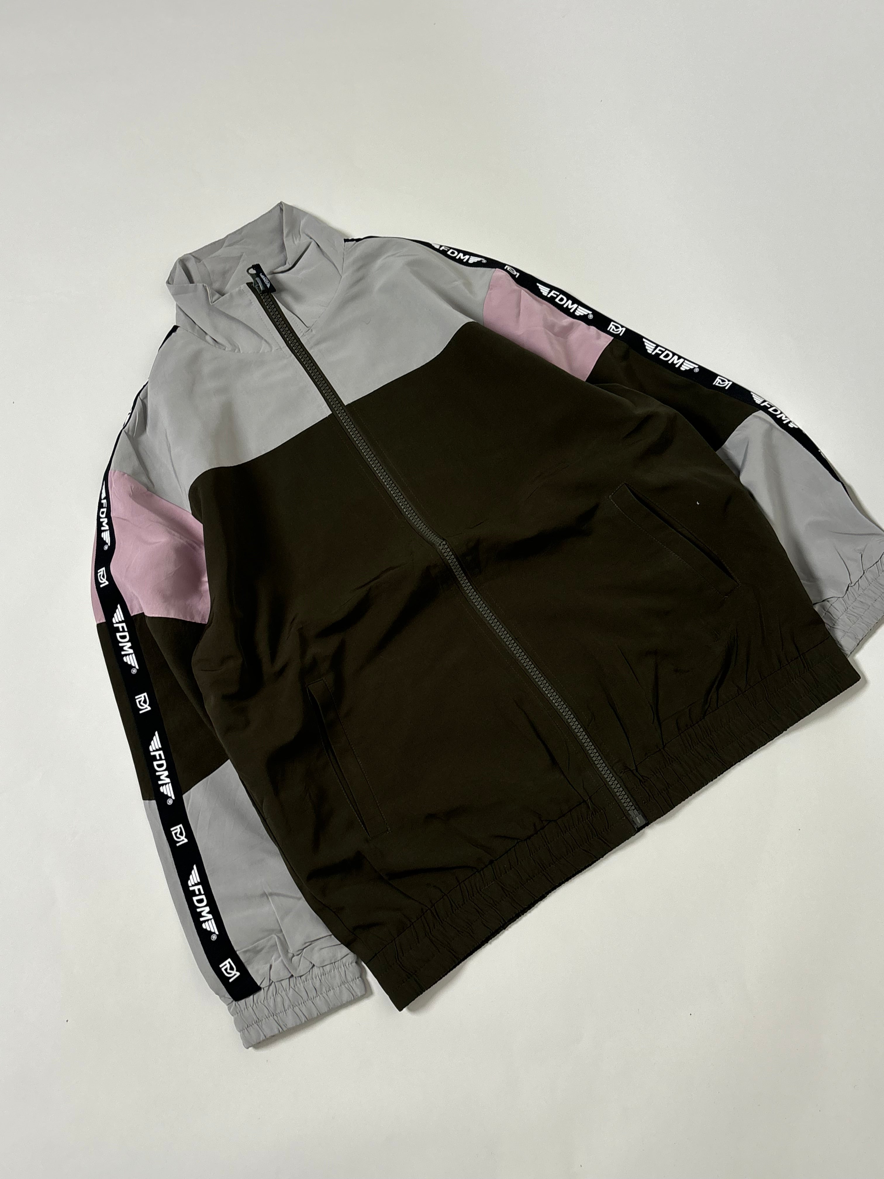 zip-up hooded jacket