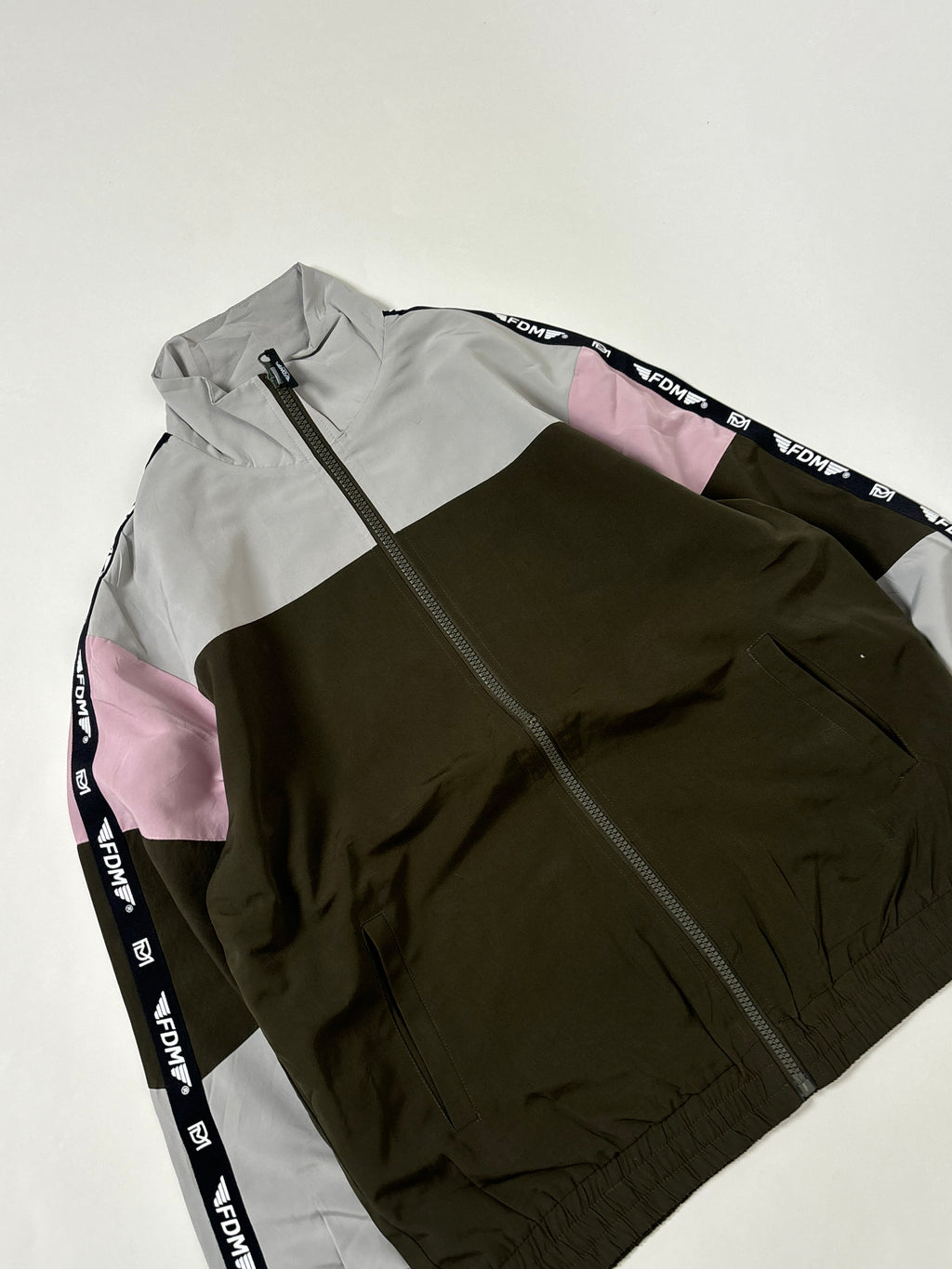 zip-up hooded jacket