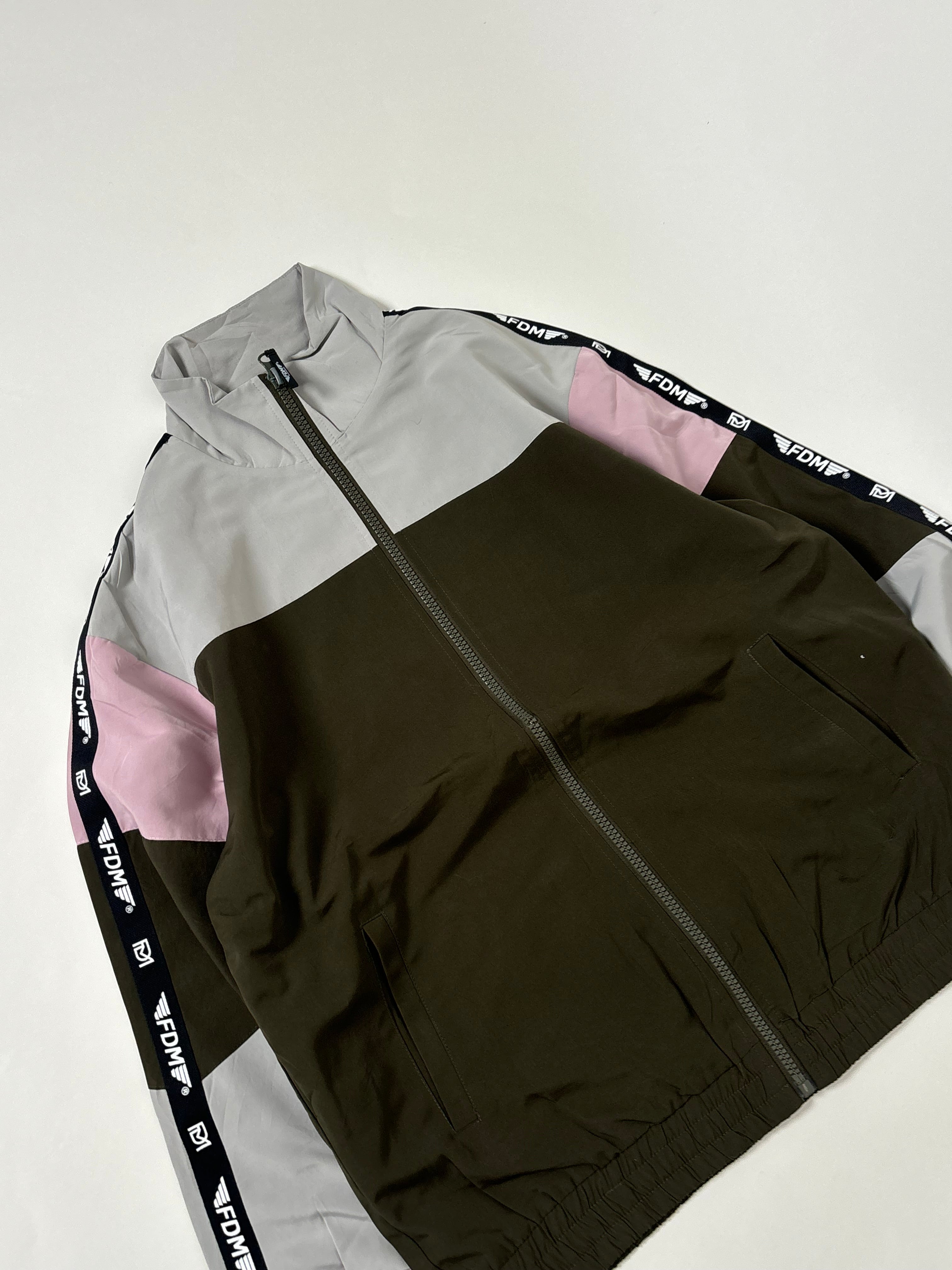 zip-up hooded jacket