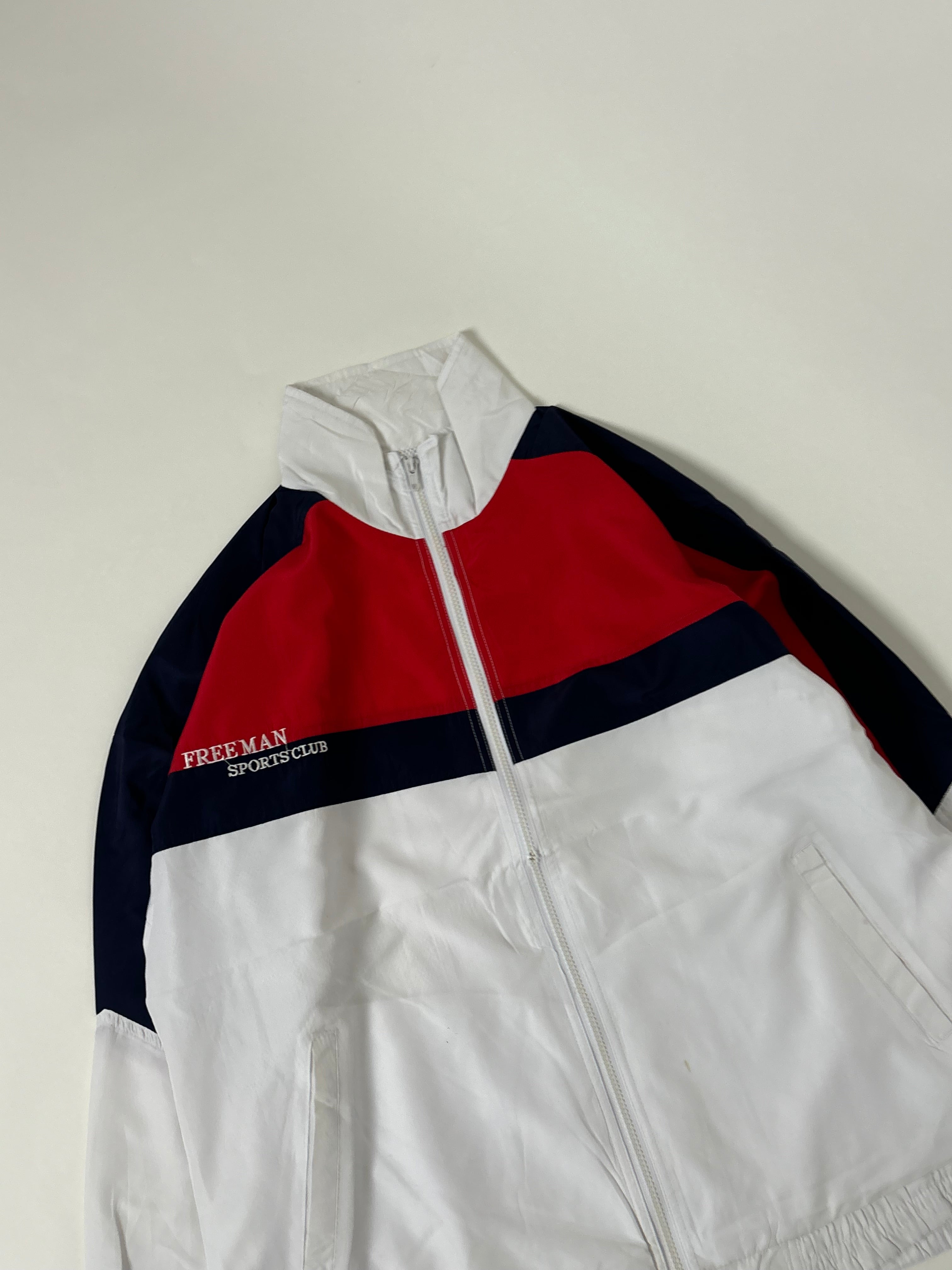 retro-style lightweight sports windbreaker