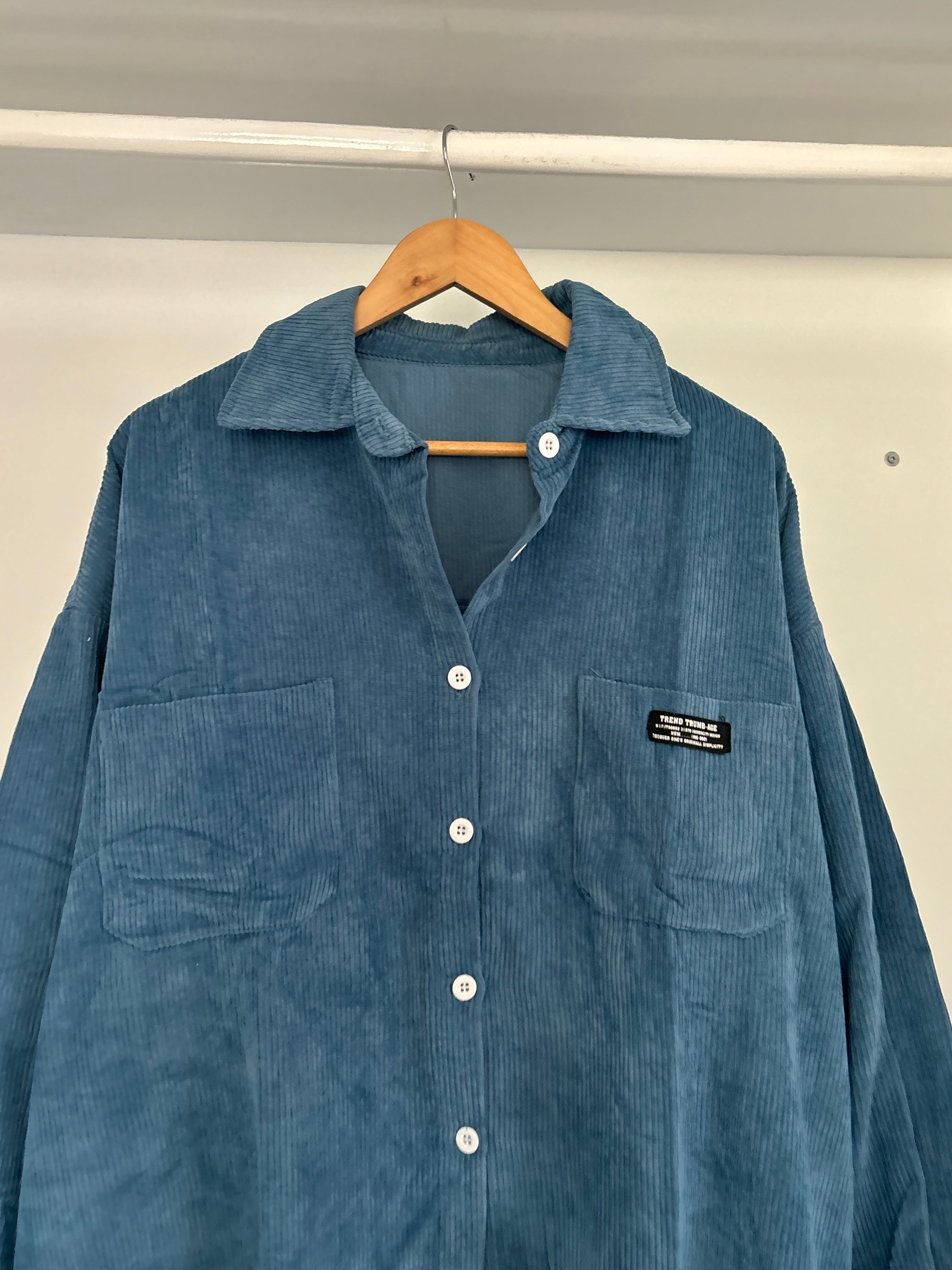 Blue corduroy