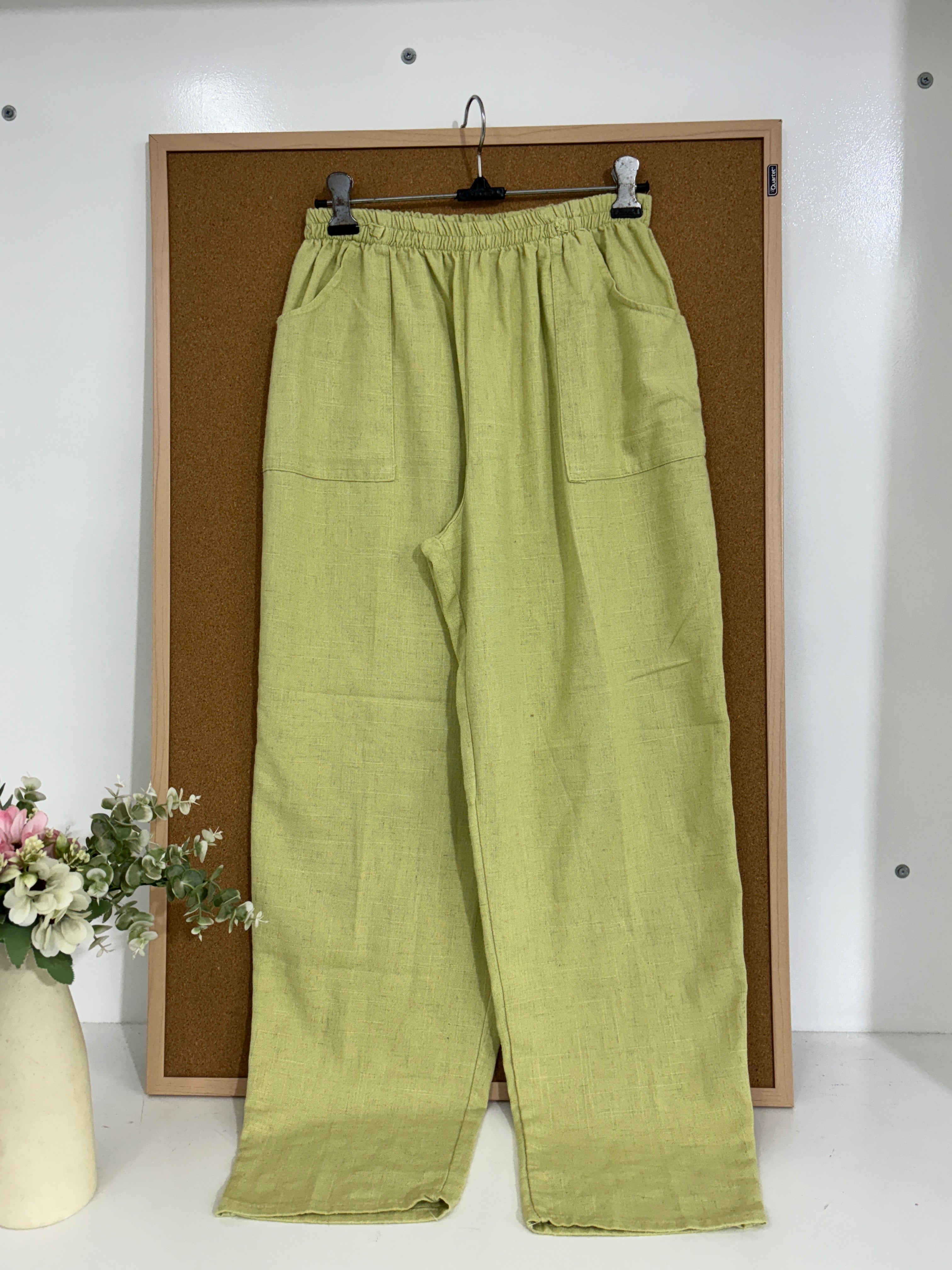 Linen blended trouser