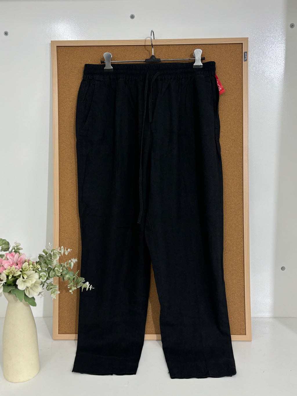 Linen trousers(black)
