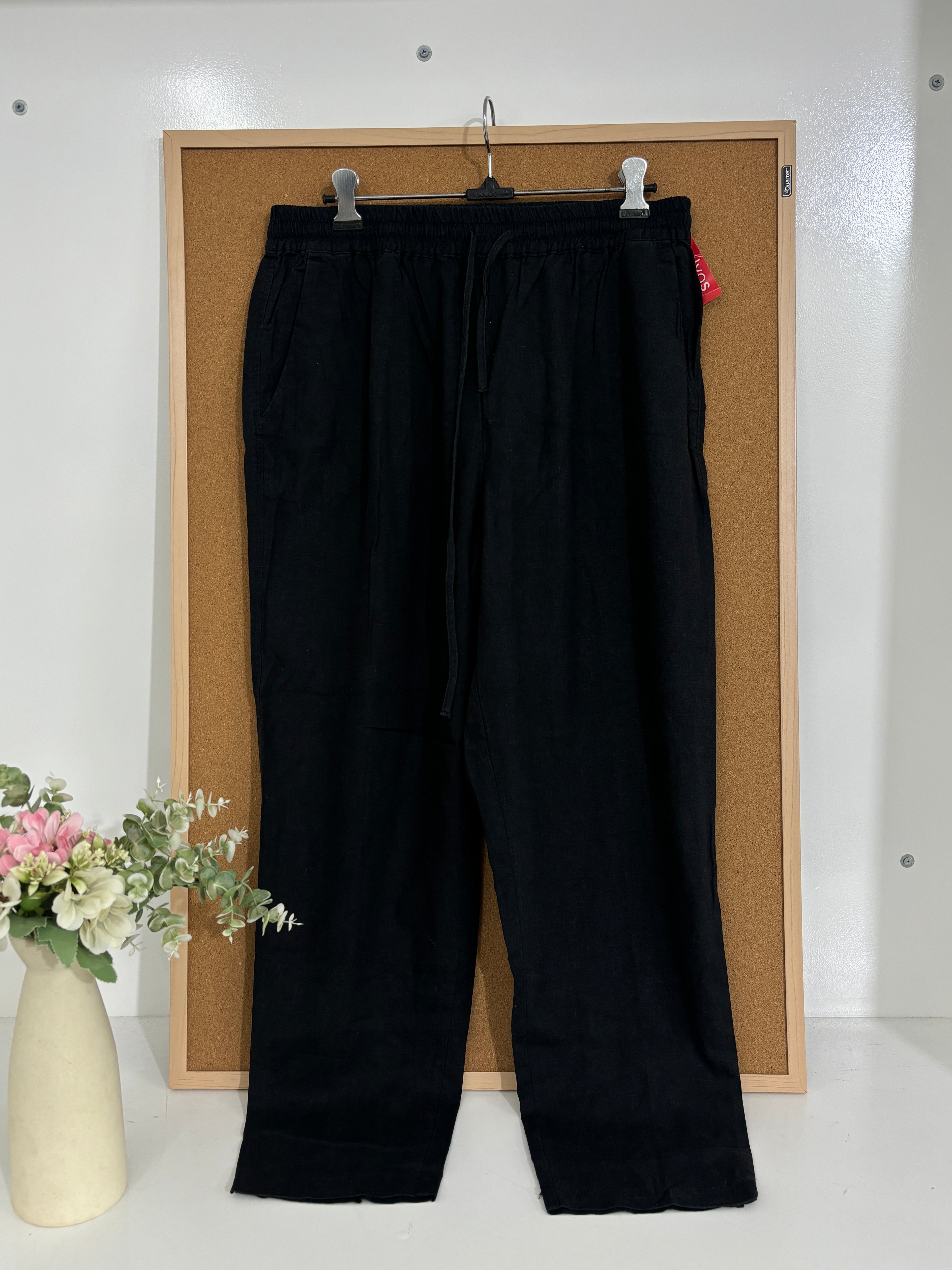 Linen trousers(black)