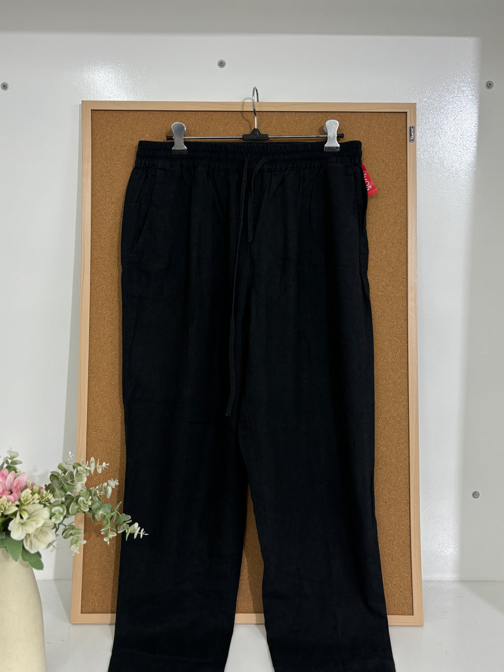 Linen trousers(black)