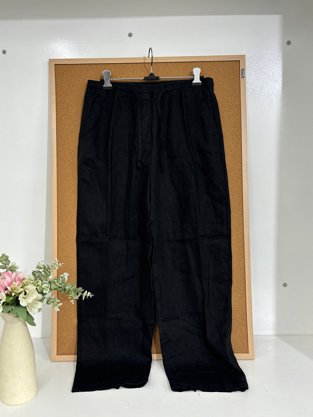 Linen trousers(black)
