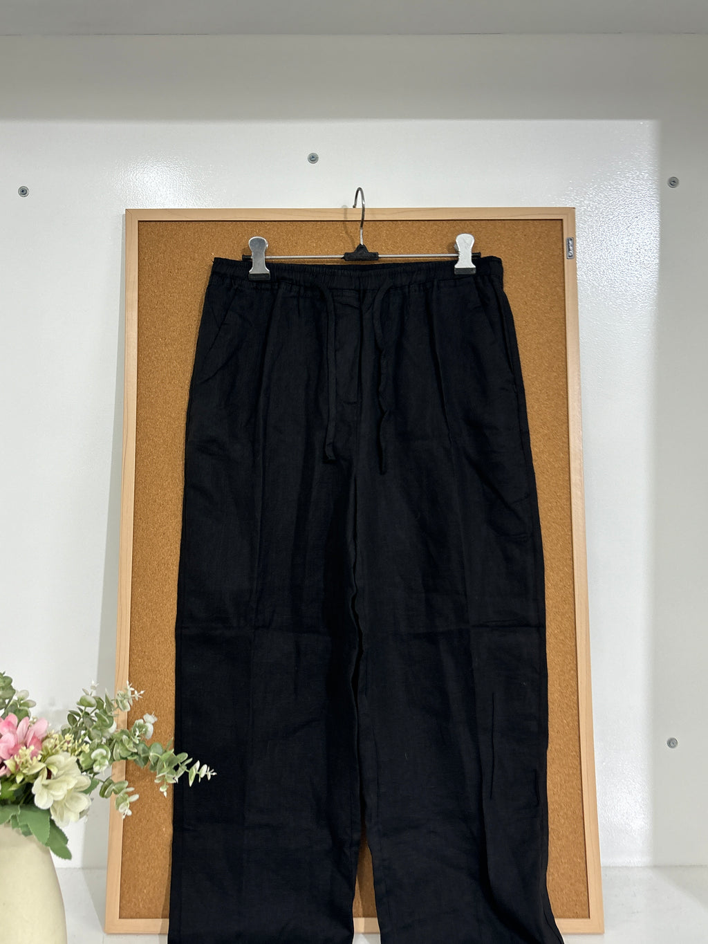 Linen trousers(black)