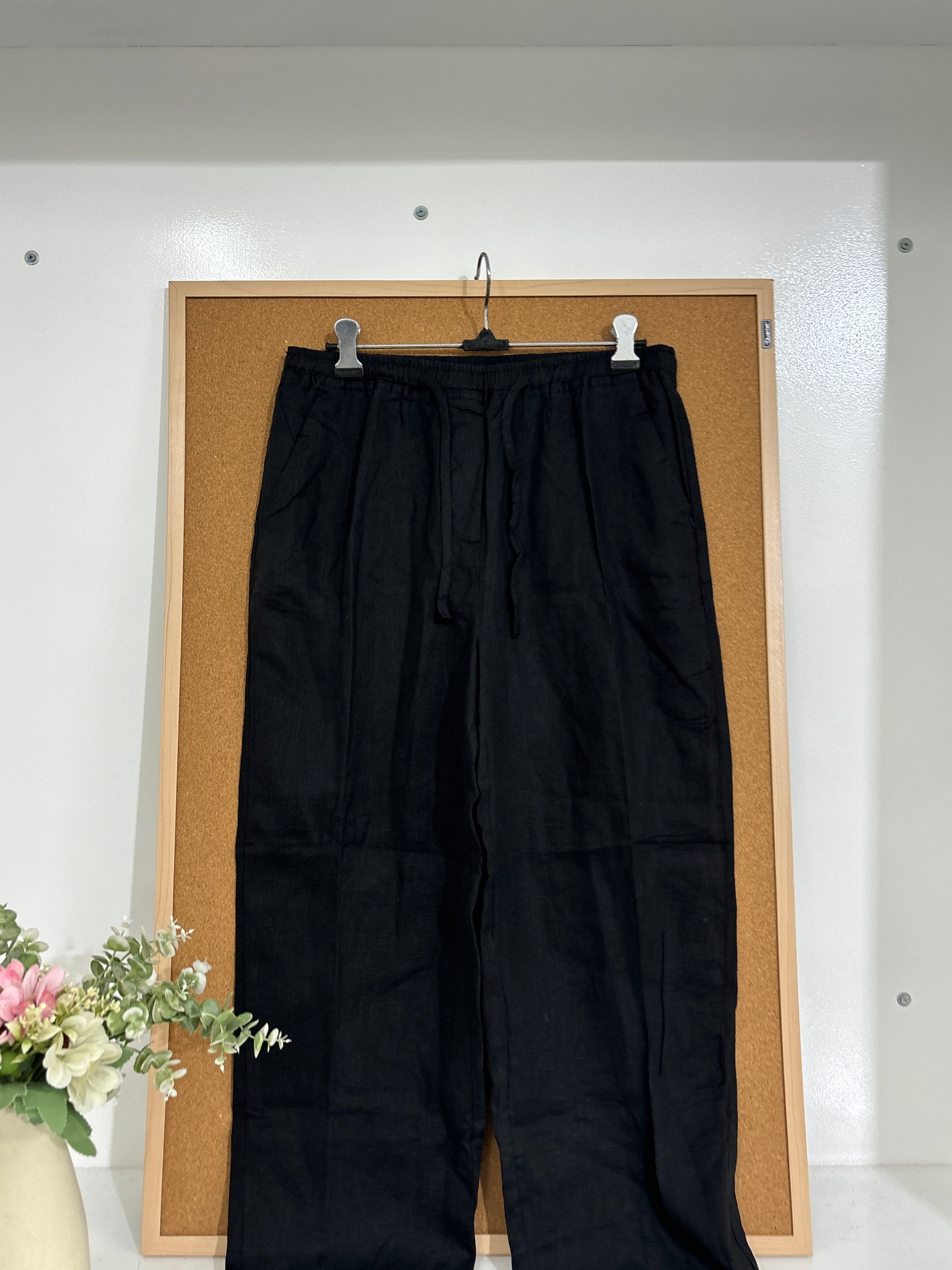 Linen trousers(black)