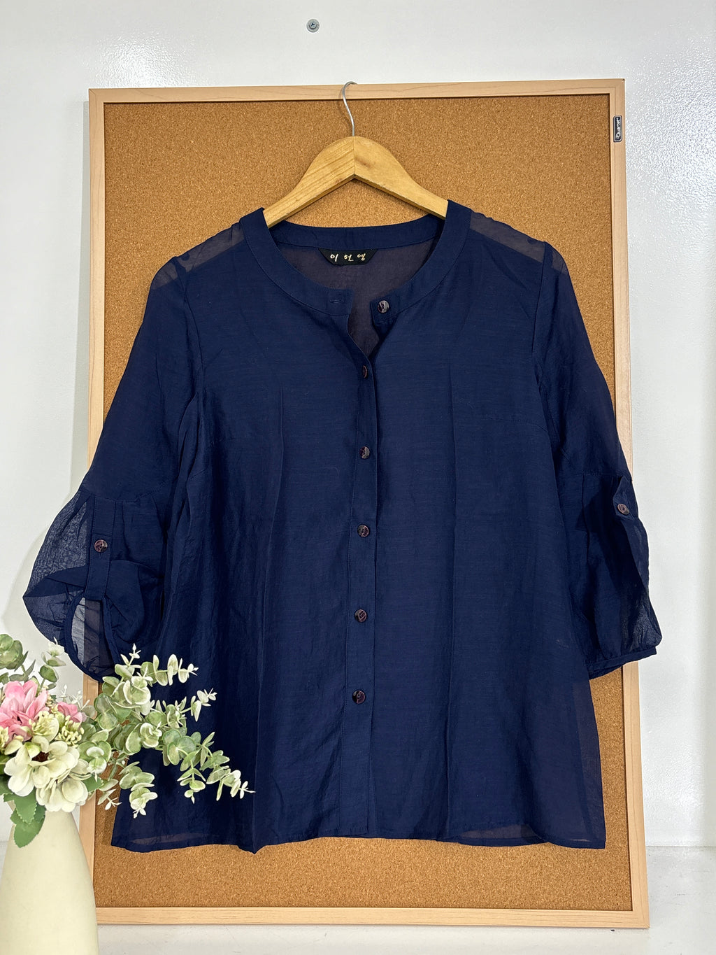 Blue sheer tunic