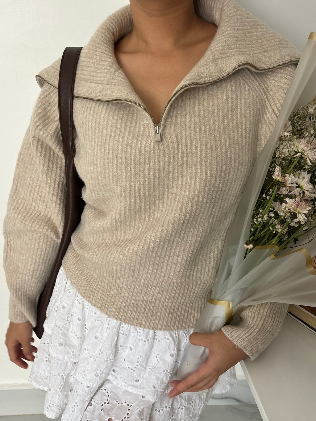 Half zipper sweater