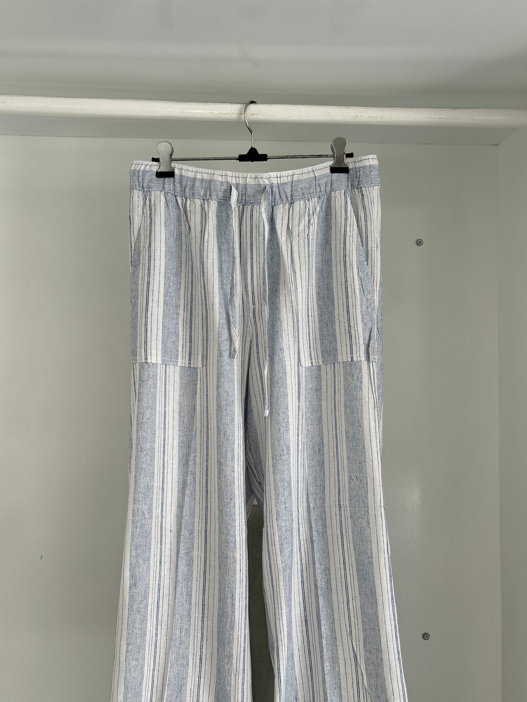 Striped linen trouser