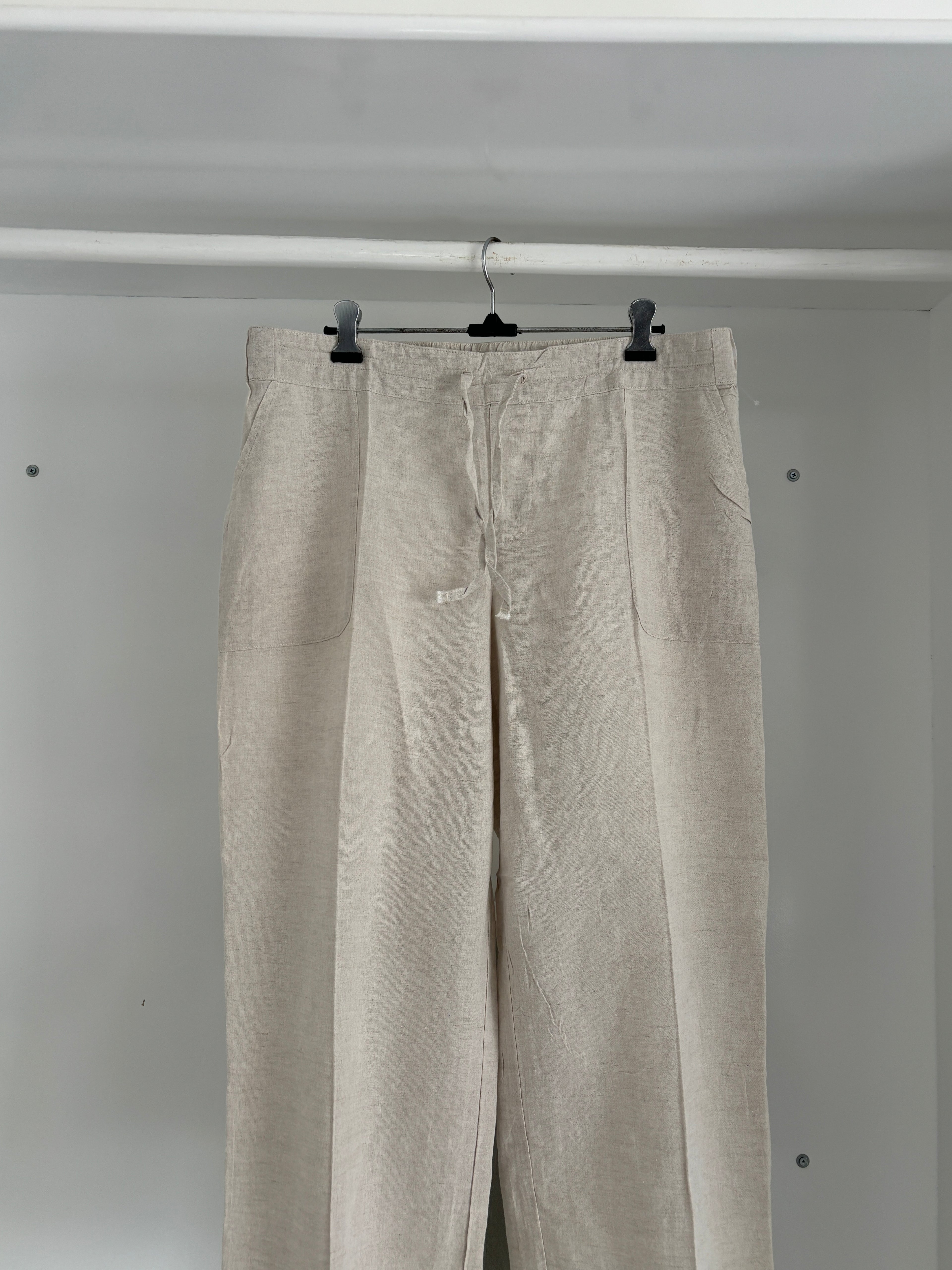 Beige linen trouser